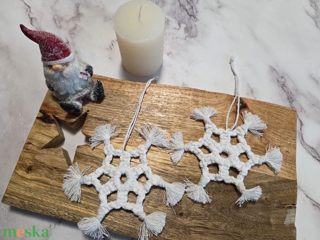 Hópehely - karácsony - karácsonyi lakásdekoráció - karácsonyfadíszek - Meska.hu