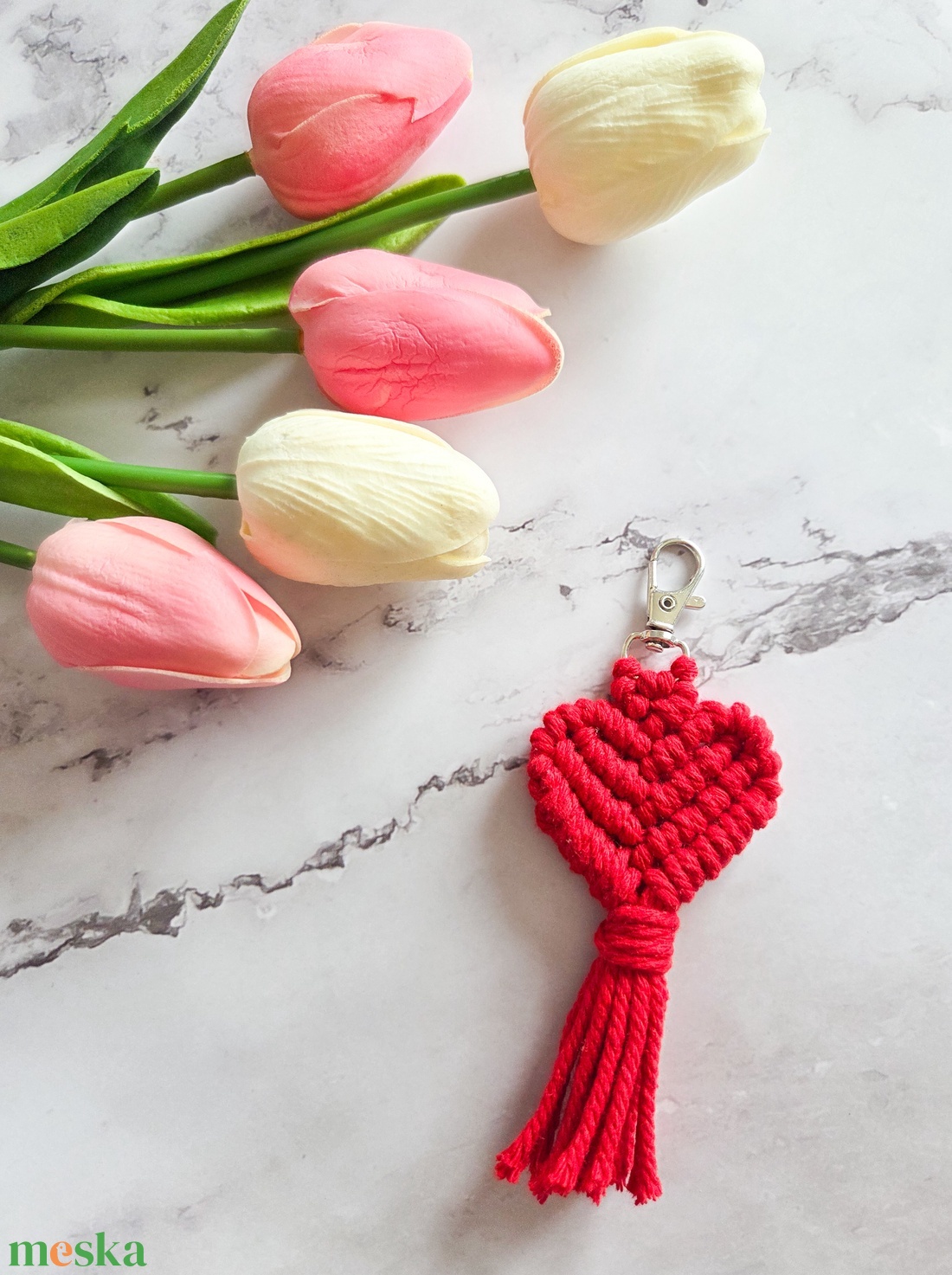 Szív formájú kulcstartó - táska & tok - kulcstartó & táskadísz - kulcstartó - Meska.hu