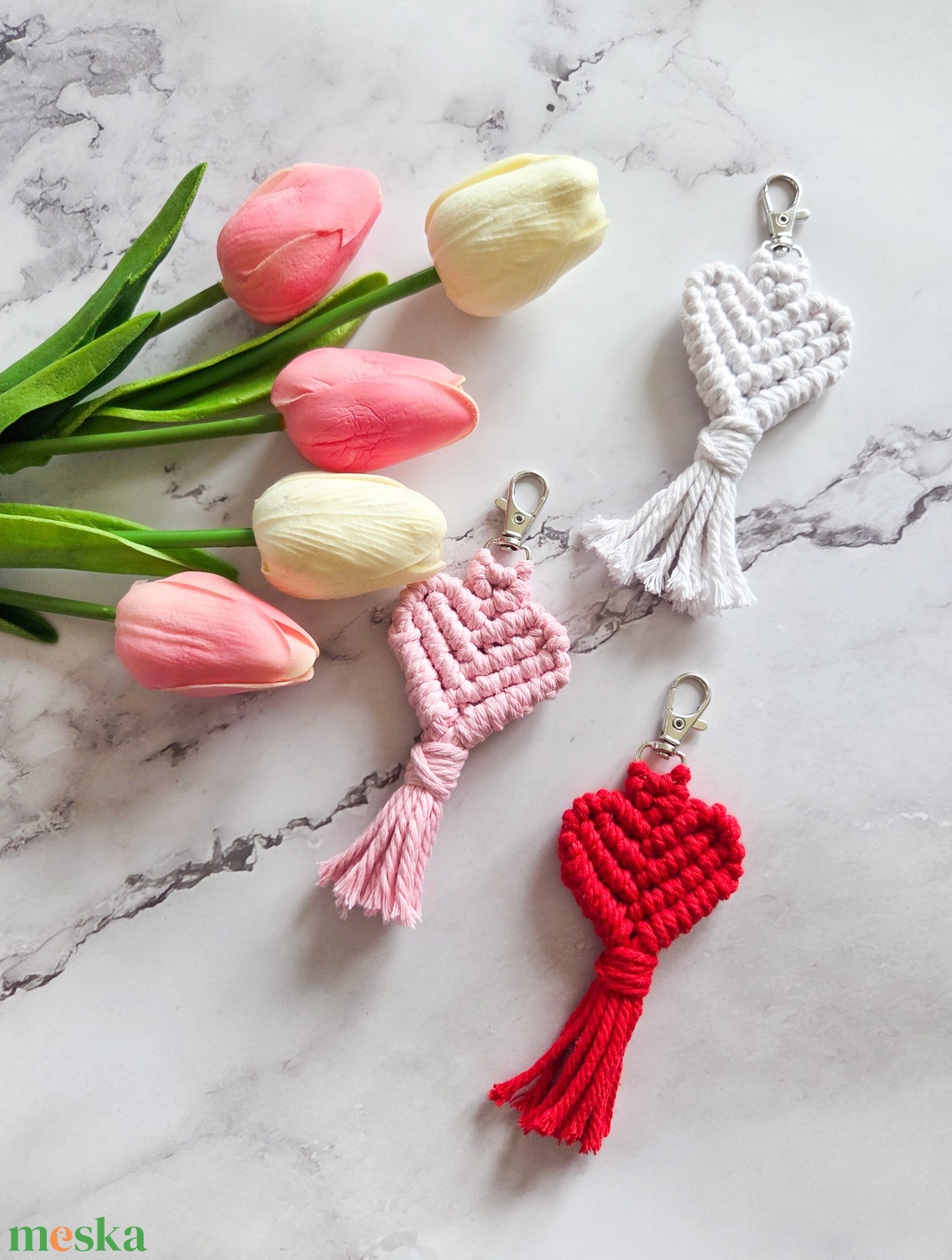 Szív formájú kulcstartó - táska & tok - kulcstartó & táskadísz - kulcstartó - Meska.hu