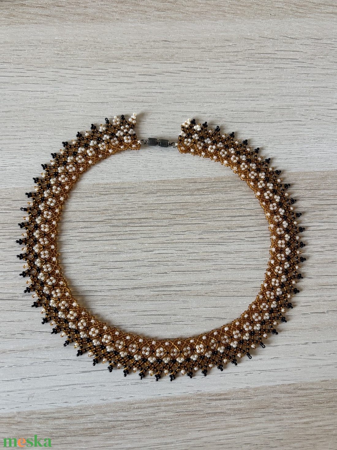 Borostyán gyöngyös nyaklánc - ékszer - nyaklánc - gyöngyös nyaklánc - Meska.hu