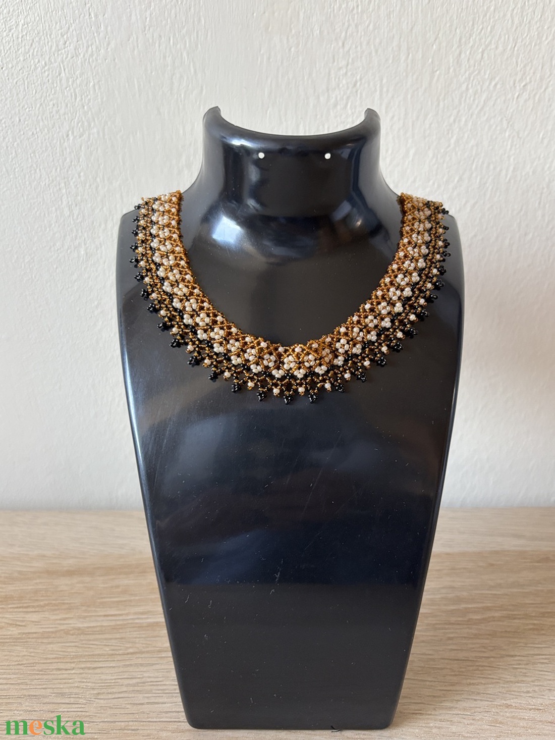 Borostyán gyöngyös nyaklánc - ékszer - nyaklánc - gyöngyös nyaklánc - Meska.hu