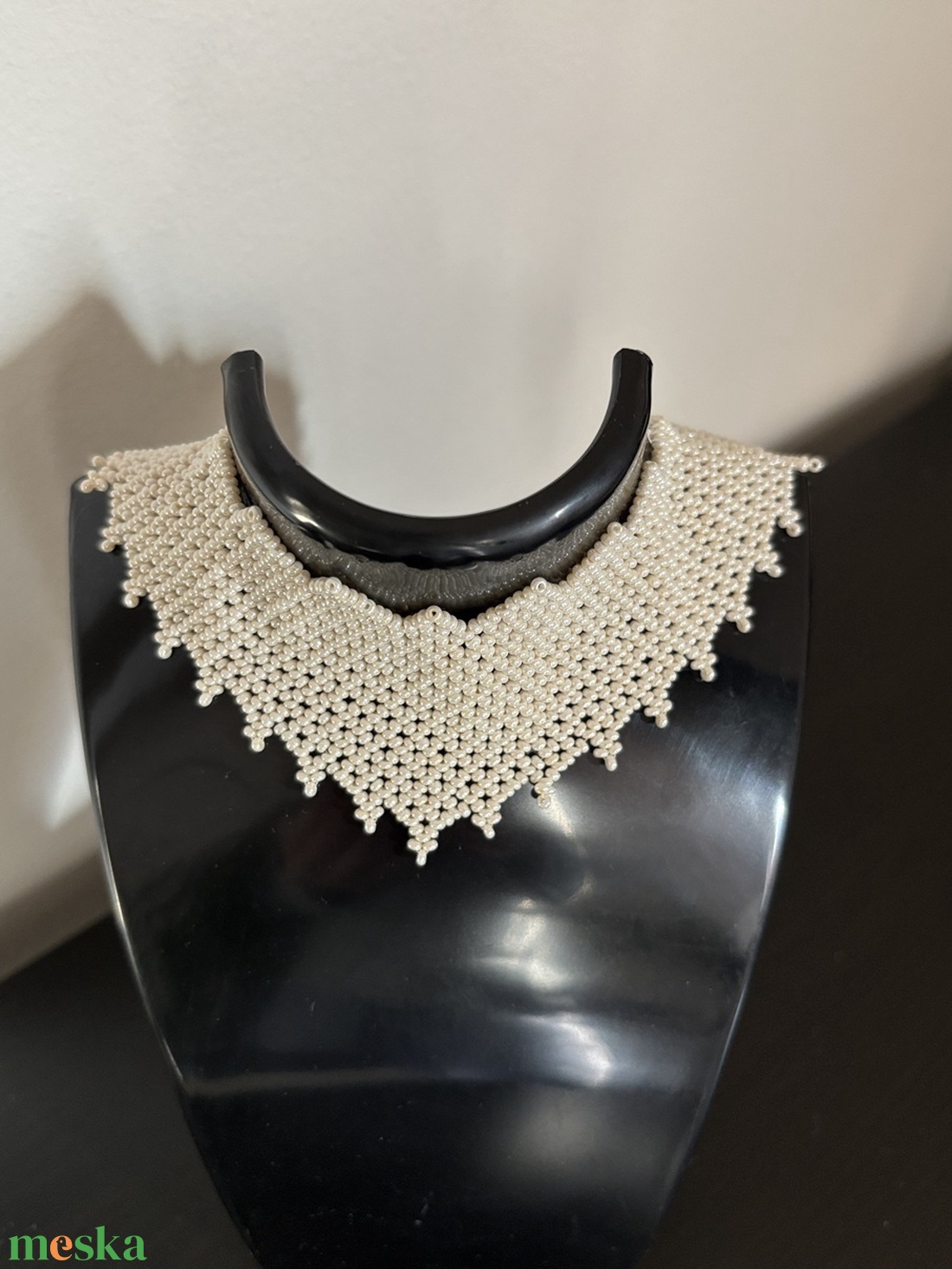 Ék-alakúnyaklánc - ékszer - nyaklánc - gyöngyös nyaklánc - Meska.hu