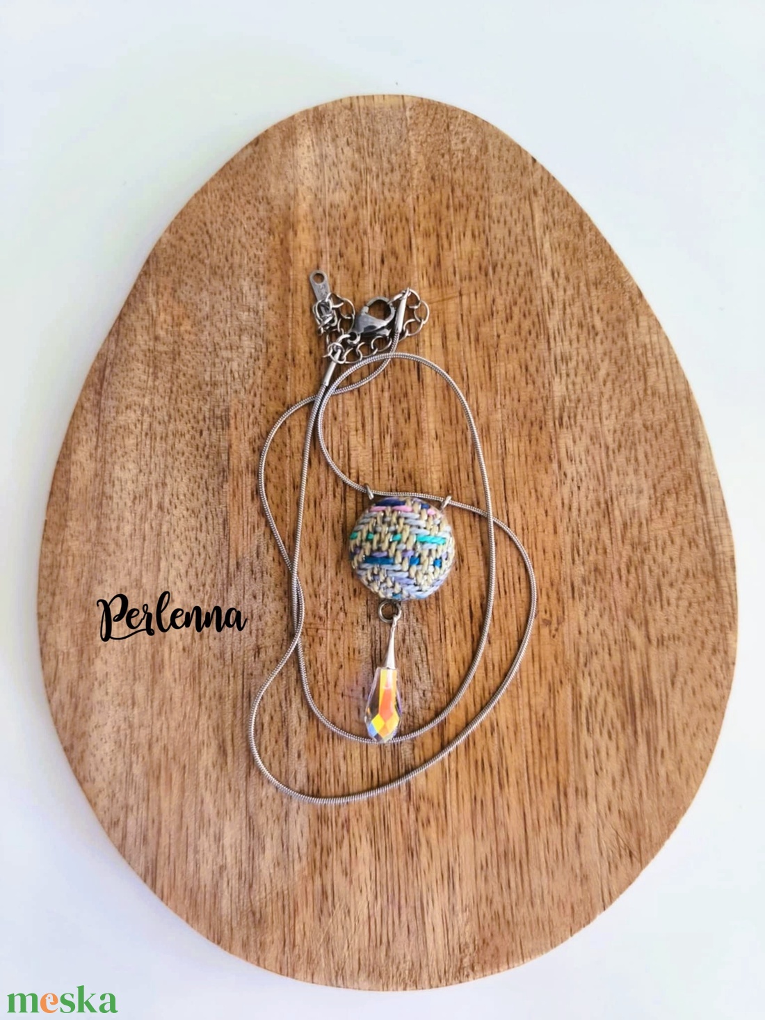 Elf medál kristályfüggővel - ékszer - nyaklánc - medál - Meska.hu