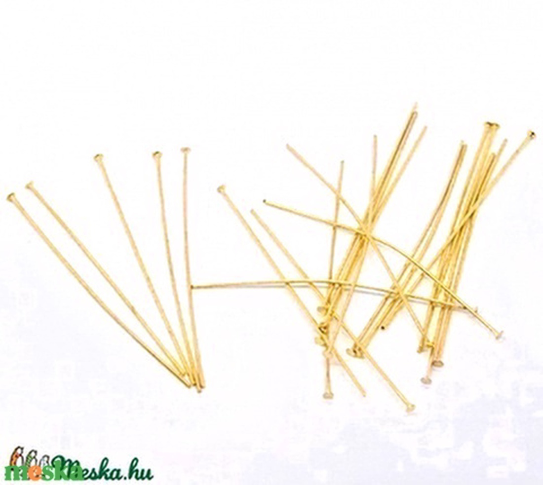 100 db szerelőpálca 16 mm arany színű - kellékek & szerszámok - gyöngyfűzés kellékek - szerelőpálca - Meska.hu