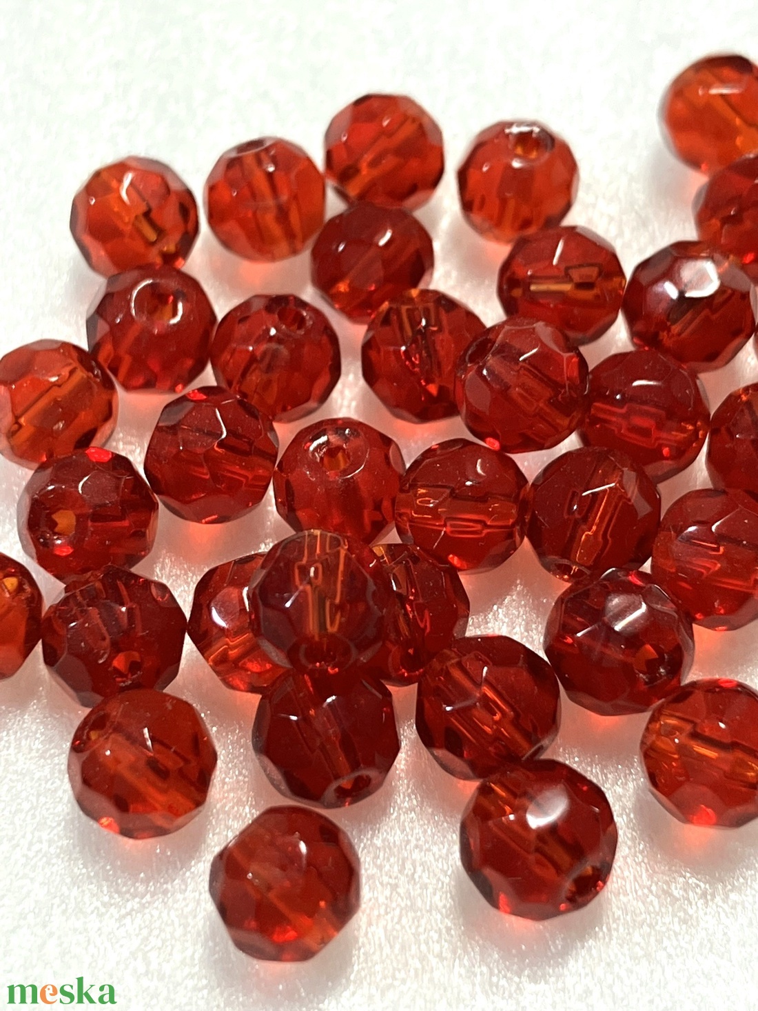 PIROS, CSISZOLT ÜVEGGYÖNGY, 6 MM-ES - kellékek & szerszámok - gyöngyfűzés kellékek - üveggyöngy - Meska.hu PIROS, CSISZOLT ÜVEGGYÖNGY, 6 MM-ES - kellékek & szerszámok - gyöngyfűzés kellékek - üveggyöngy - Meska.hu
