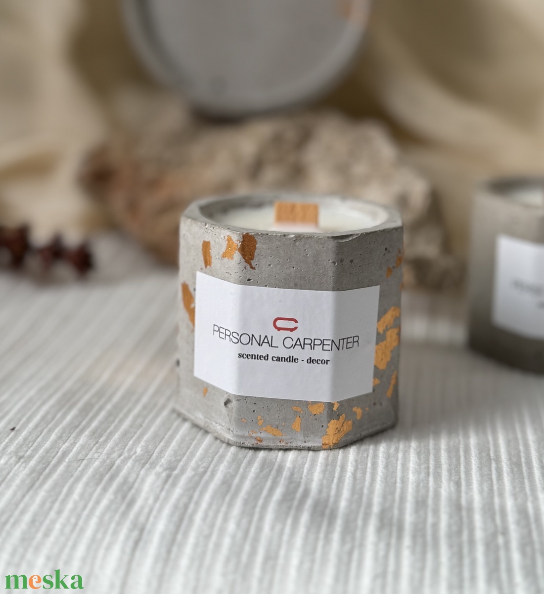 Beton gyertya - otthon & életmód - gyertya, illat, aroma - gyertya - Meska.hu