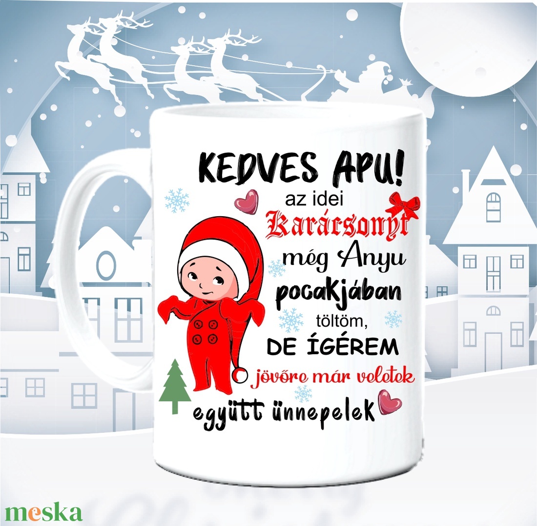 Bögre leendő Apukáknak Karácsonyra - otthon & életmód - konyhafelszerelés, tálalás - tálalás - bögre & csésze - Meska.hu Bögre leendő Apukáknak Karácsonyra - otthon & életmód - konyhafelszerelés, tálalás - tálalás - bögre & csésze - Meska.hu