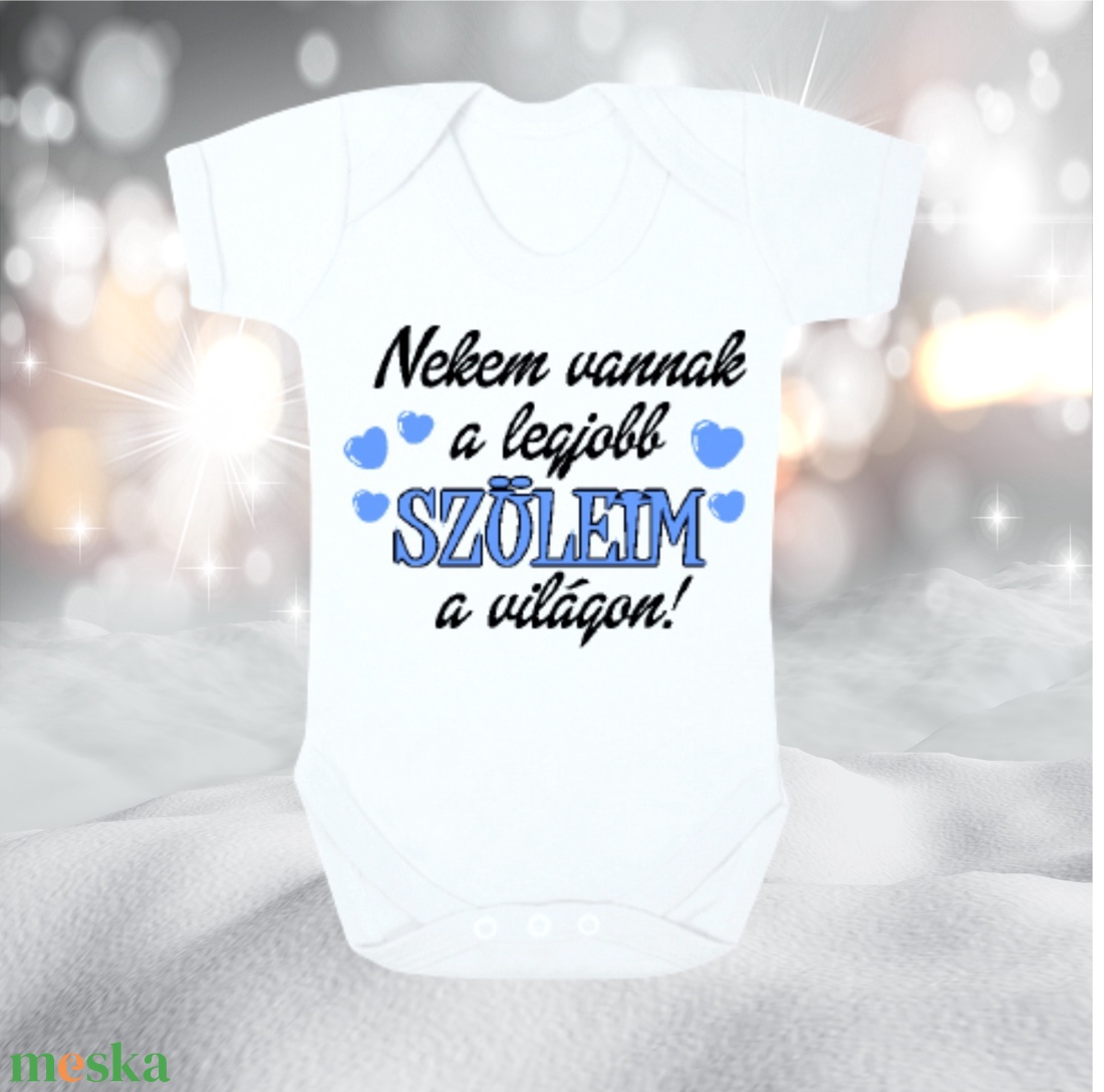 Baba body legjobb szülő felirattal - ruha & divat - babaruha & gyerekruha - body - Meska.hu