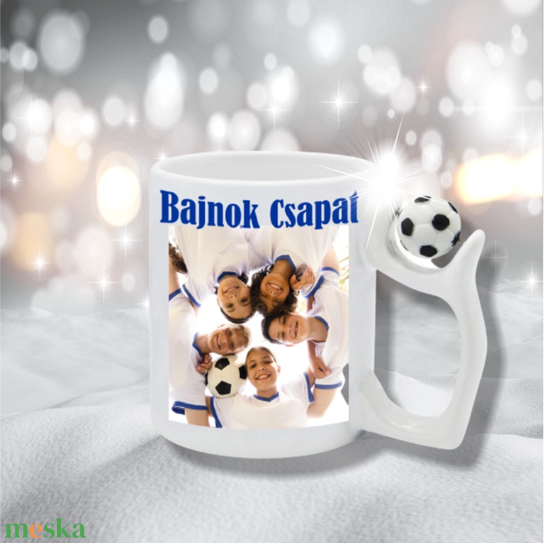 Focilabdás bögre saját fotóval - otthon & életmód - konyhafelszerelés, tálalás - tálalás - bögre & csésze - Meska.hu