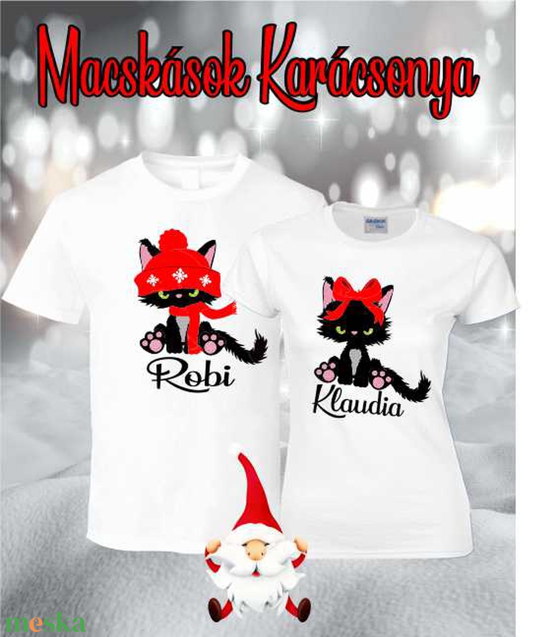Cicás karácsonyi póló - karácsony - karácsonyi ruházat - karácsonyi póló & pulcsi - Meska.hu