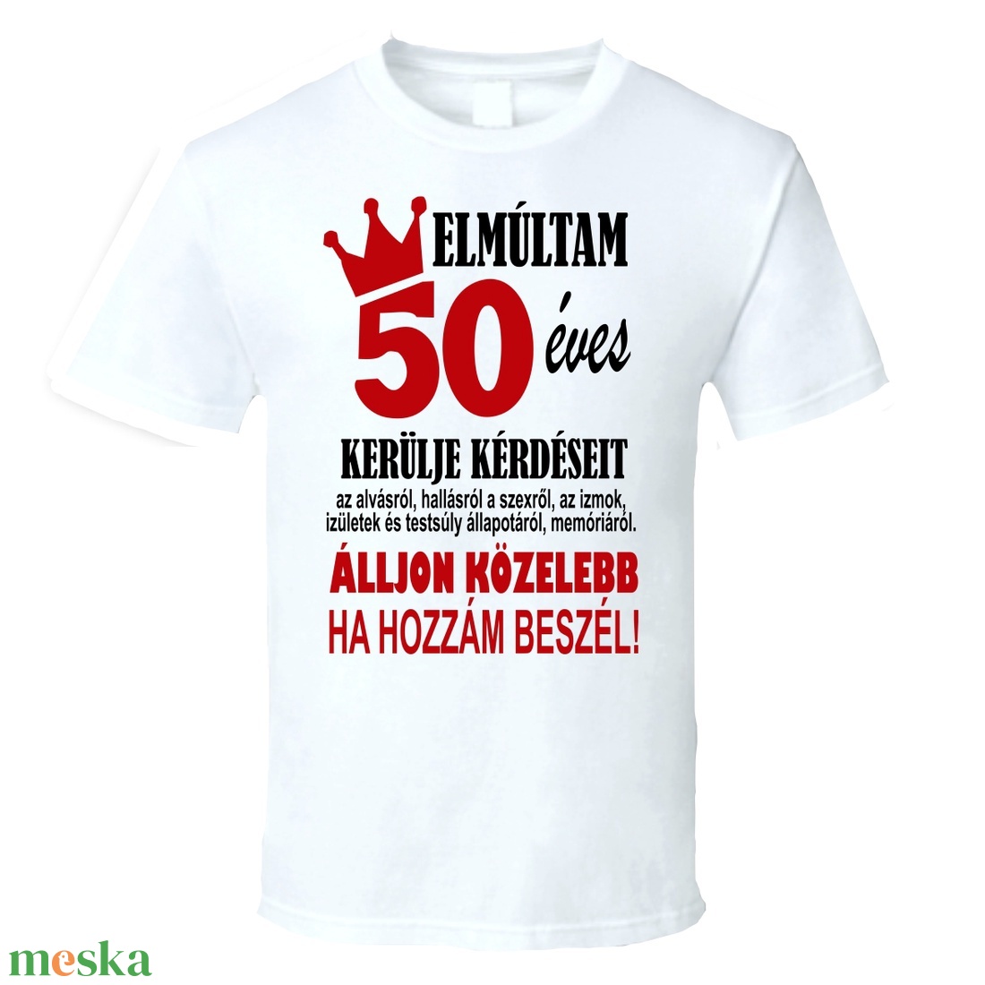 Születésnapi póló /a kor üzenetben megadható/ - ruha & divat - női ruha - póló, felső - Meska.hu