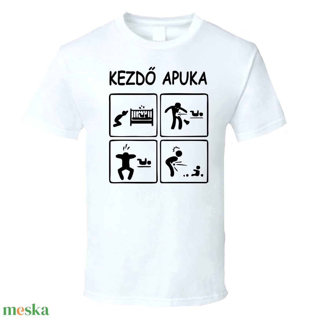 Kezdő Apuka póló  - ruha & divat - férfi ruha - póló - Meska.hu
