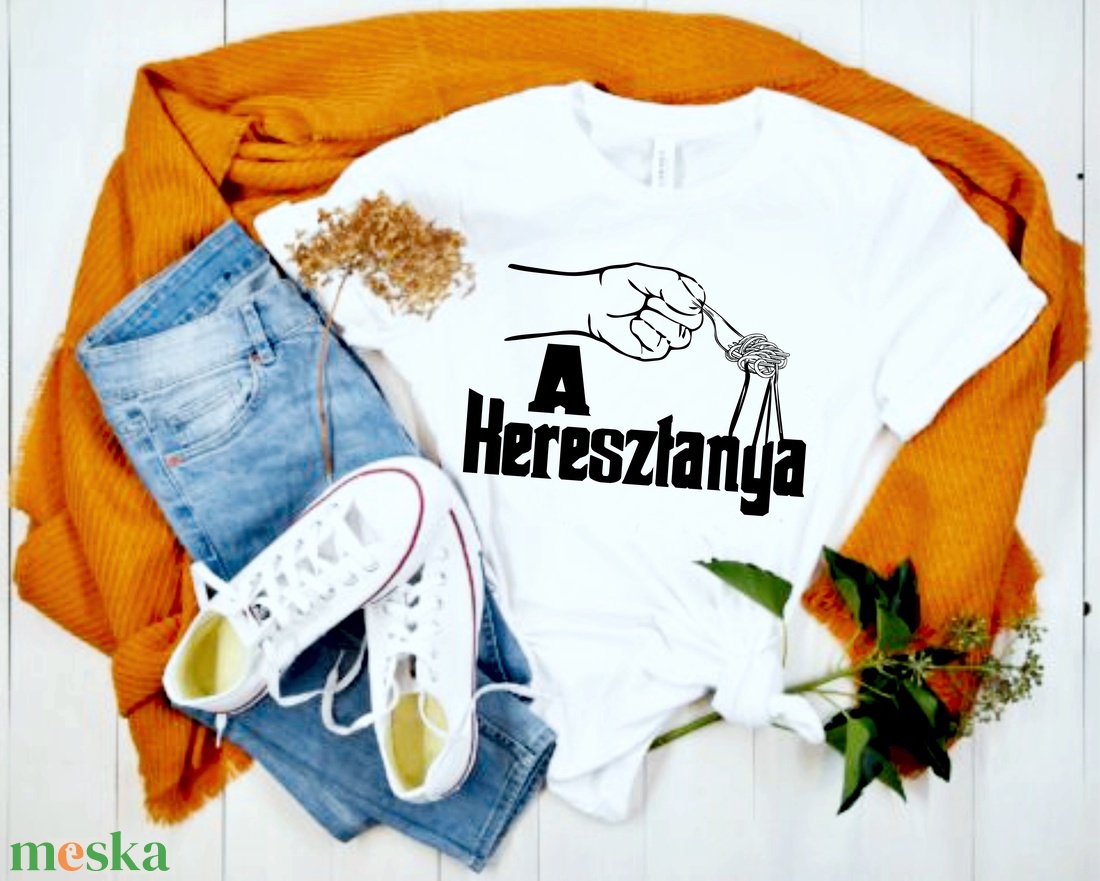 Keresztanya póló - ruha & divat - női ruha - póló, felső - Meska.hu Keresztanya póló - ruha & divat - női ruha - póló, felső - Meska.hu