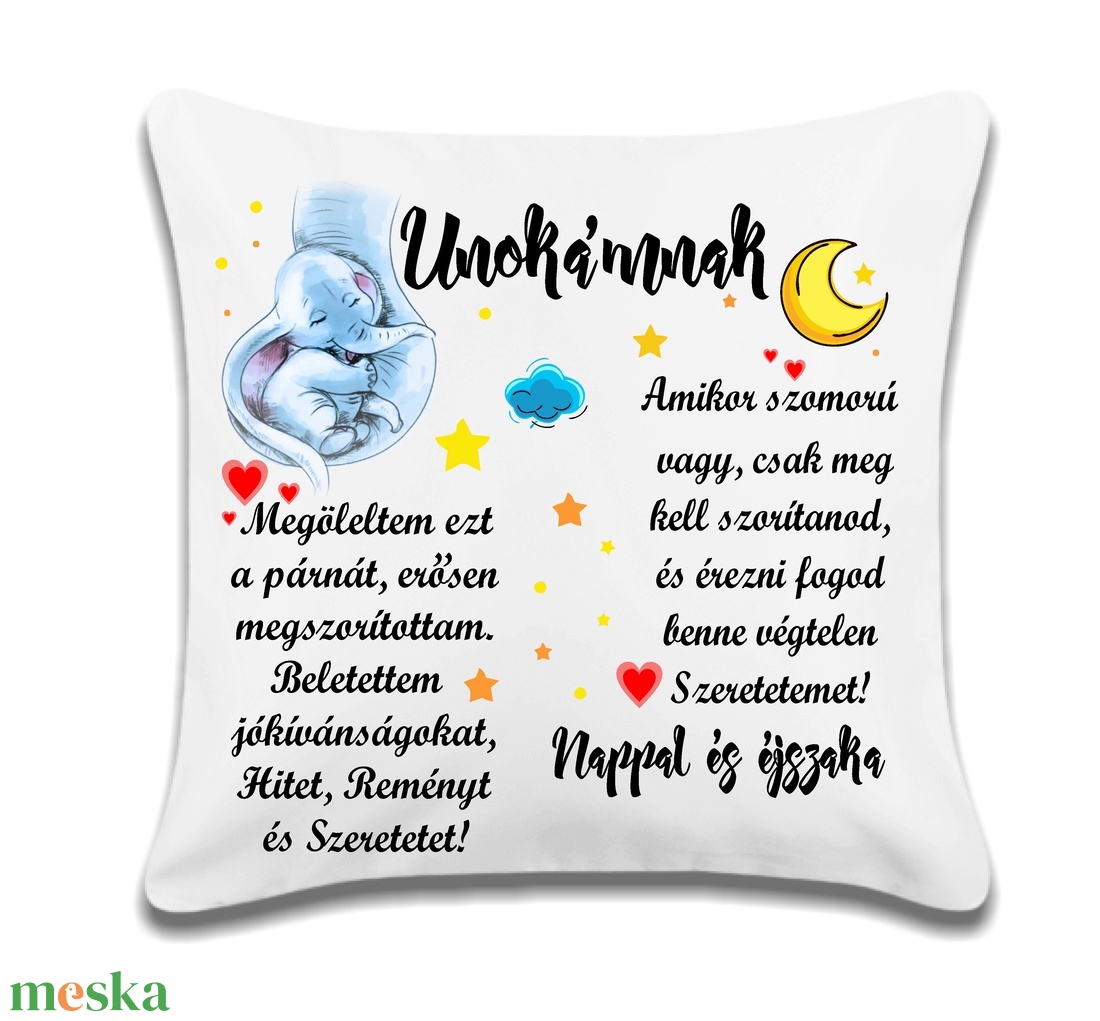 Egyedi párna Unokának - otthon & életmód - babaszoba, gyerekszoba - gyerek díszpárna - Meska.hu