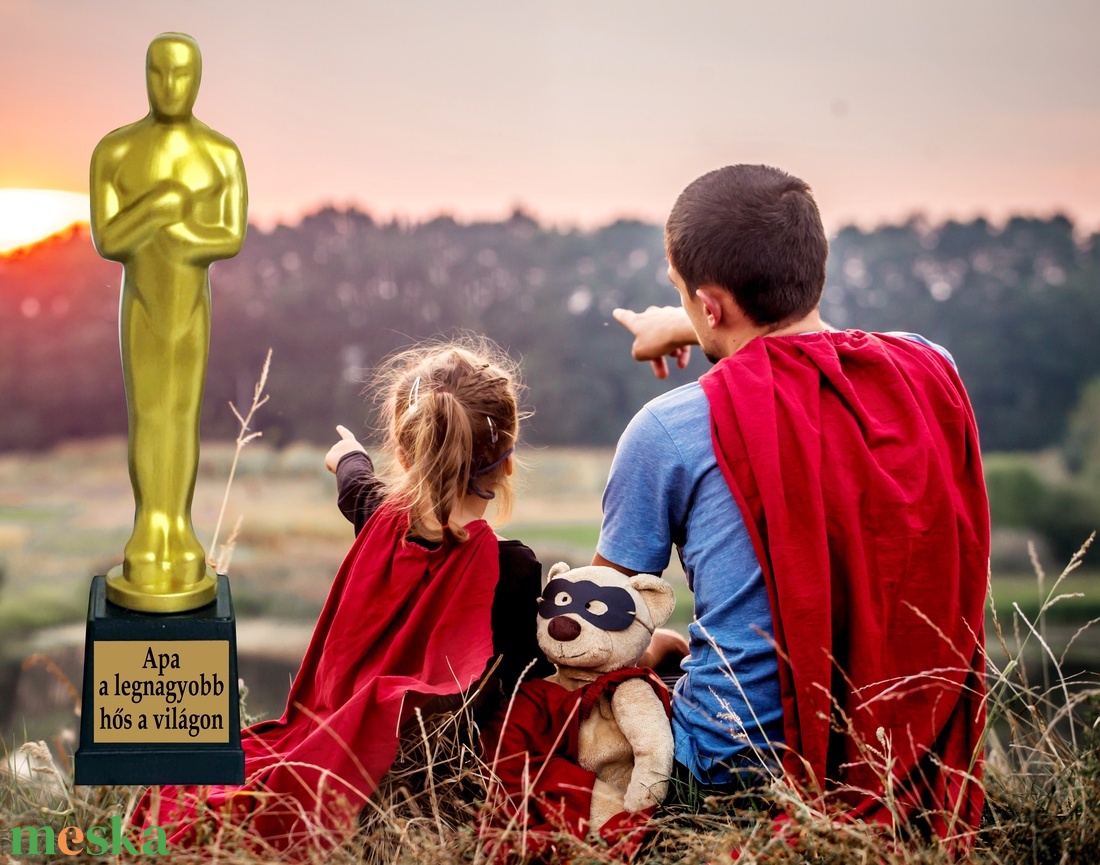 Oscar szobor Apának - esküvő - emlék & ajándék - köszönőajándék - Meska.hu