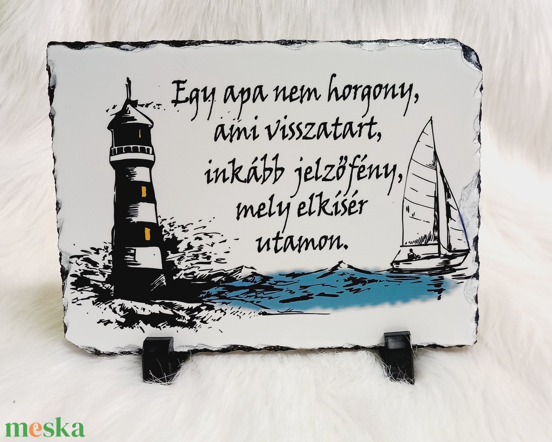 Kőlap Apáknak, Örömapáknak - esküvő - emlék & ajándék - szülőköszöntő ajándék - Meska.hu