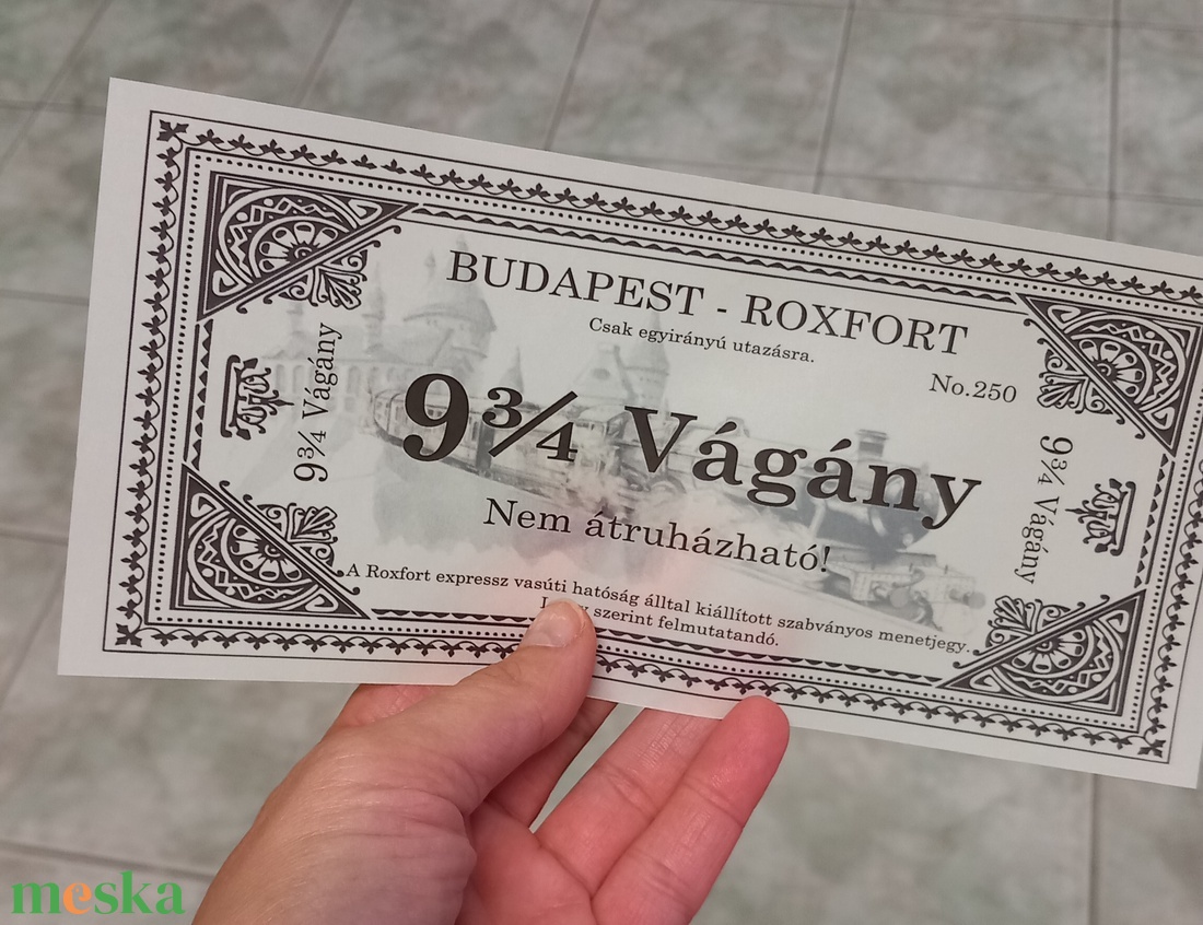 Roxfort Expressz vonatjegy csak nálam!!! - művészet - grafika & illusztráció - egyéb rajzok - Meska.hu