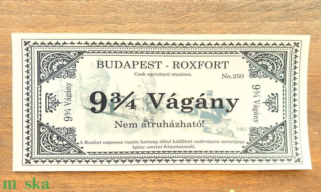 Roxfort Expressz vonatjegy csak nálam!!! - művészet - grafika & illusztráció - egyéb rajzok - Meska.hu