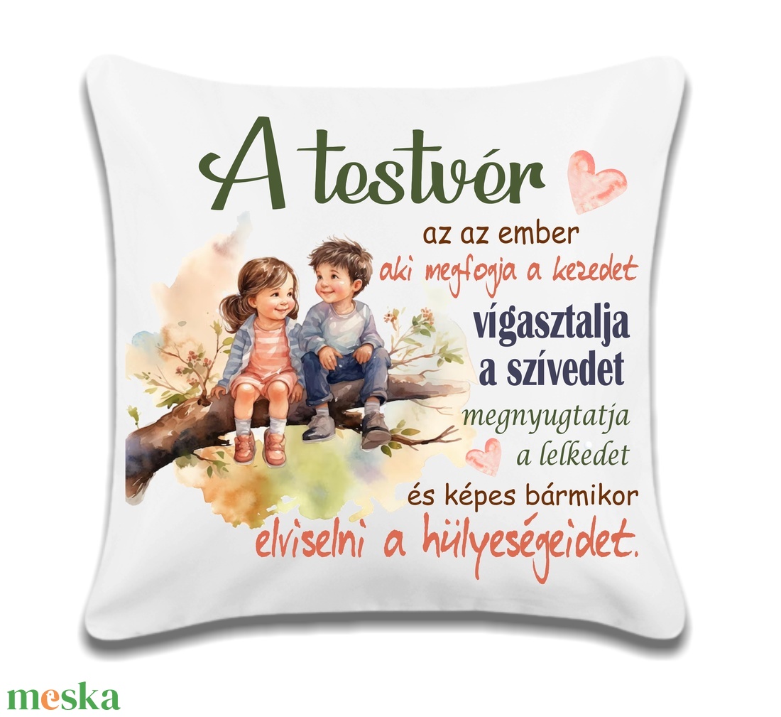 Egyedi párna testvéreknek - otthon & életmód - babaszoba, gyerekszoba - gyerek díszpárna - Meska.hu