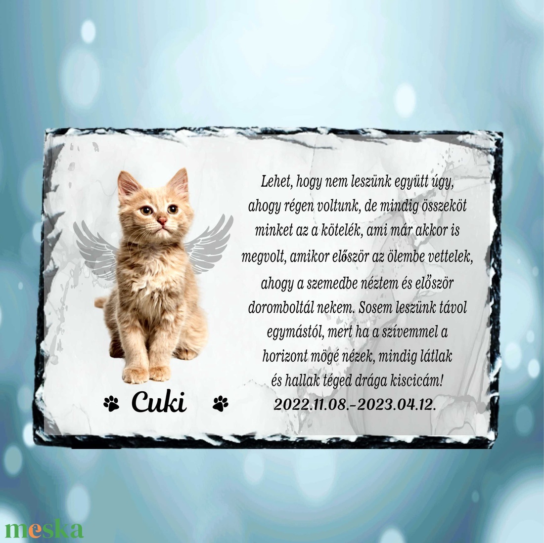 Fényképes síremlék, emléktábla cicáknak - otthon & életmód - dekoráció - dísztárgy - Meska.hu Fényképes síremlék, emléktábla cicáknak - otthon & életmód - dekoráció - dísztárgy - Meska.hu