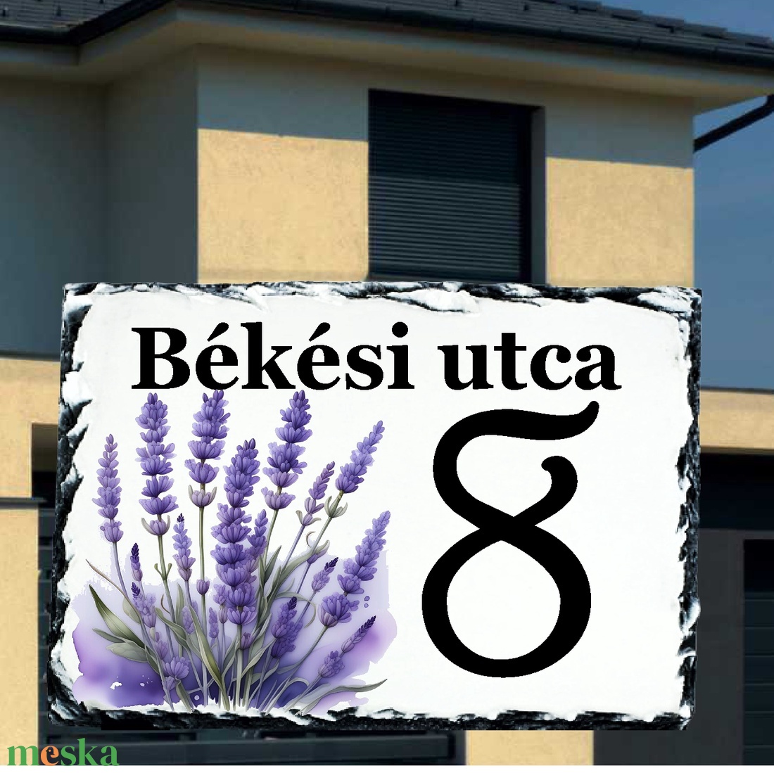 Házszámtábla - levendula - otthon & életmód - ház & kert - házszám - Meska.hu