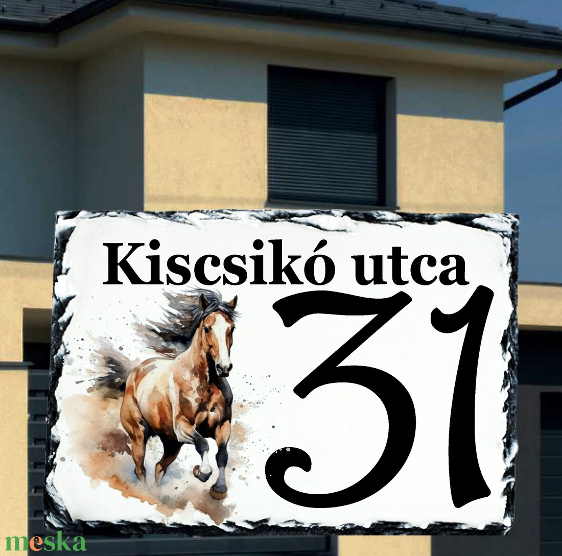 Egyedi festett házszámtábla ló mintával - otthon & életmód - ház & kert - házszám - Meska.hu Egyedi festett házszámtábla ló mintával - otthon & életmód - ház & kert - házszám - Meska.hu