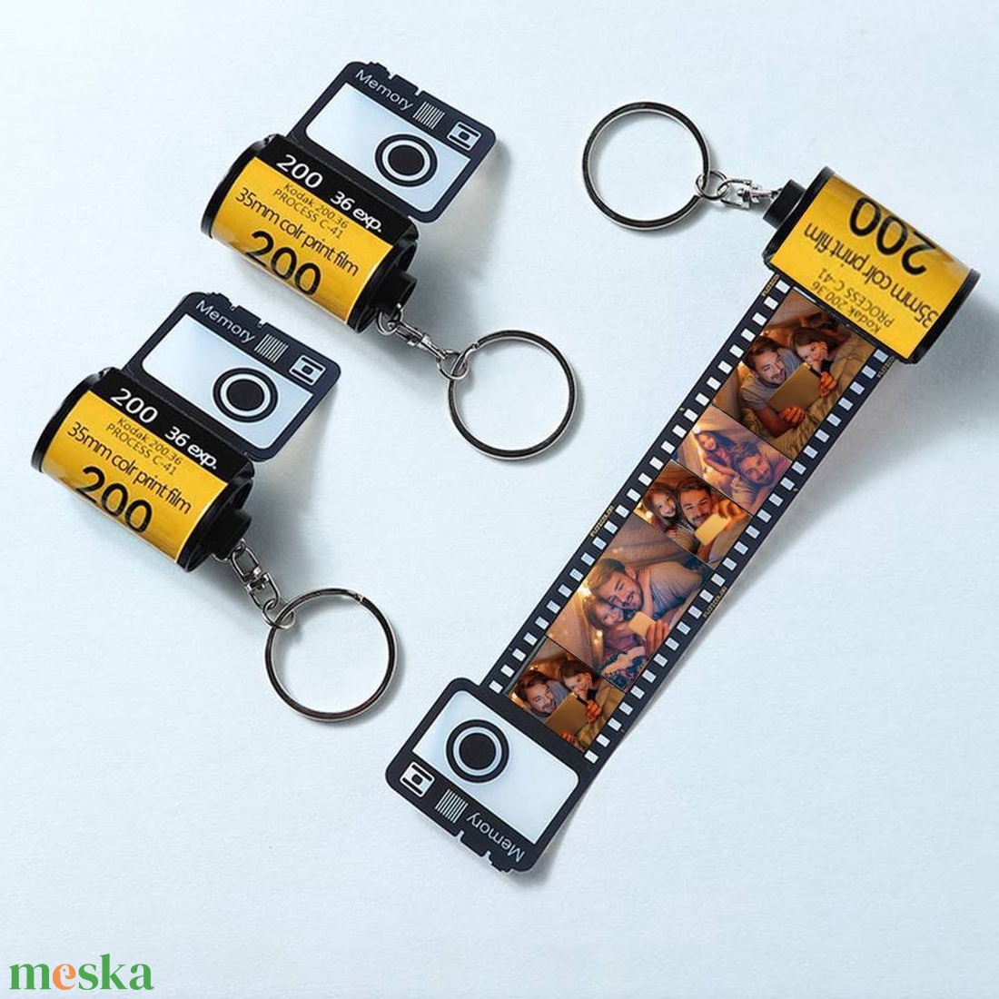 Különleges filmszalagos kulcstartó saját fotókkal - táska & tok - kulcstartó & táskadísz - kulcstartó - Meska.hu