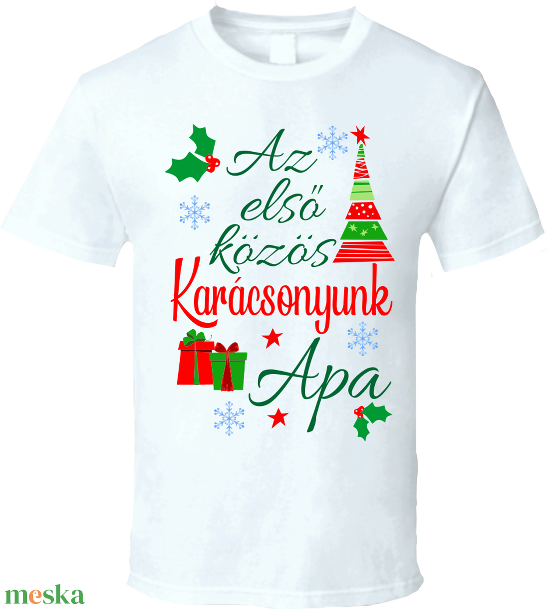 Karácsonyi póló apukáknak - ruha & divat - férfi ruha - póló - Meska.hu