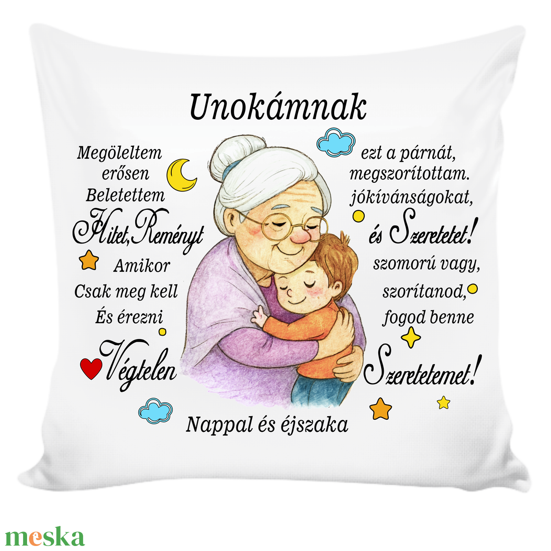 Egyedi párna Unokának - baba - mama - babaszoba-dekoráció - gyerek díszpárna - Meska.hu