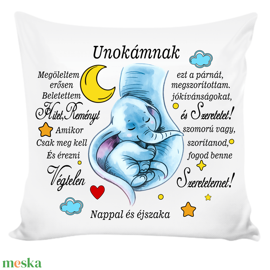 Egyedi párna Unokának - baba - mama - babaszoba-dekoráció - gyerek díszpárna - Meska.hu