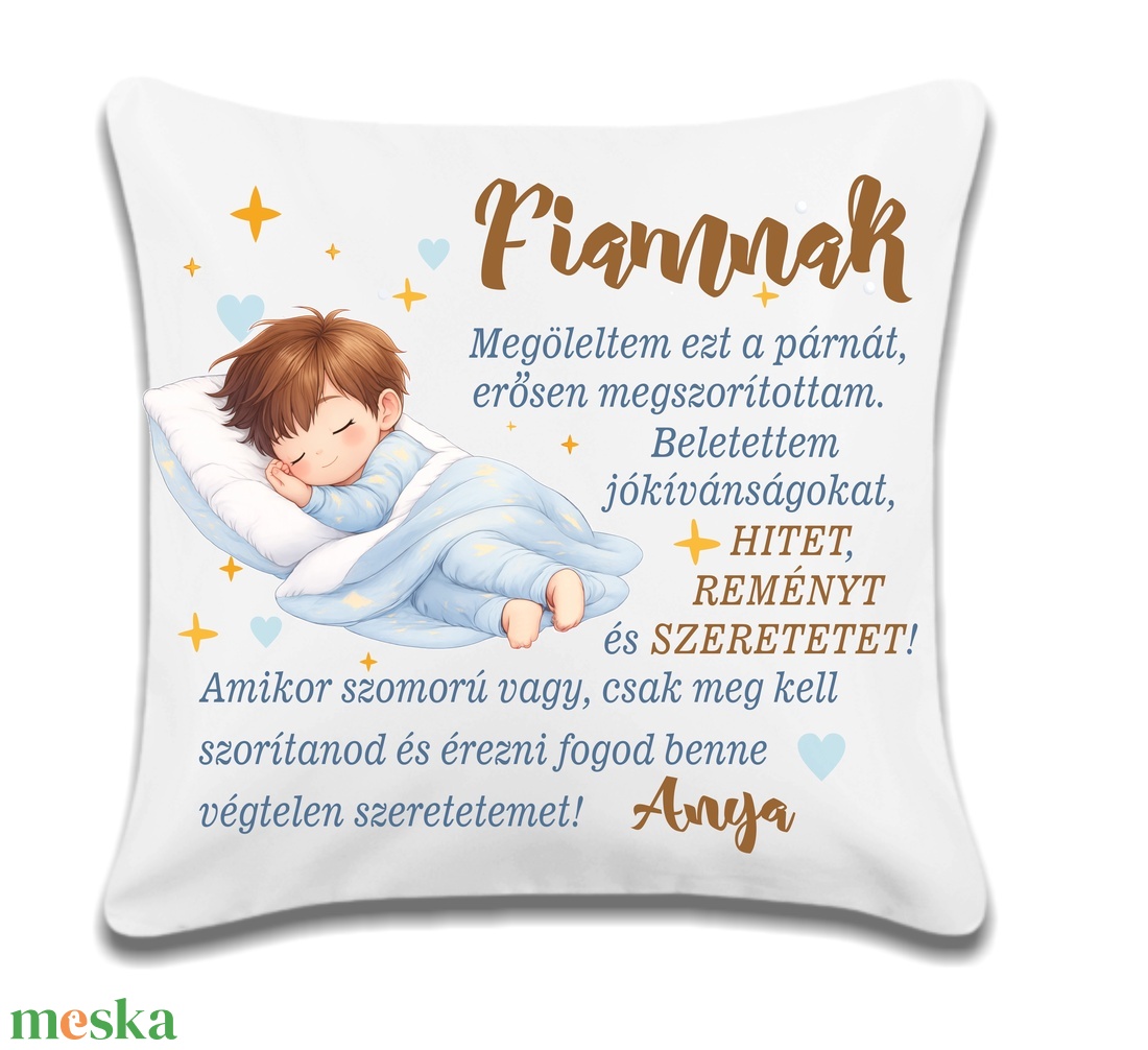 Párna fiú gyermekeknek - baba - mama - babaszoba-dekoráció - gyerek díszpárna - Meska.hu