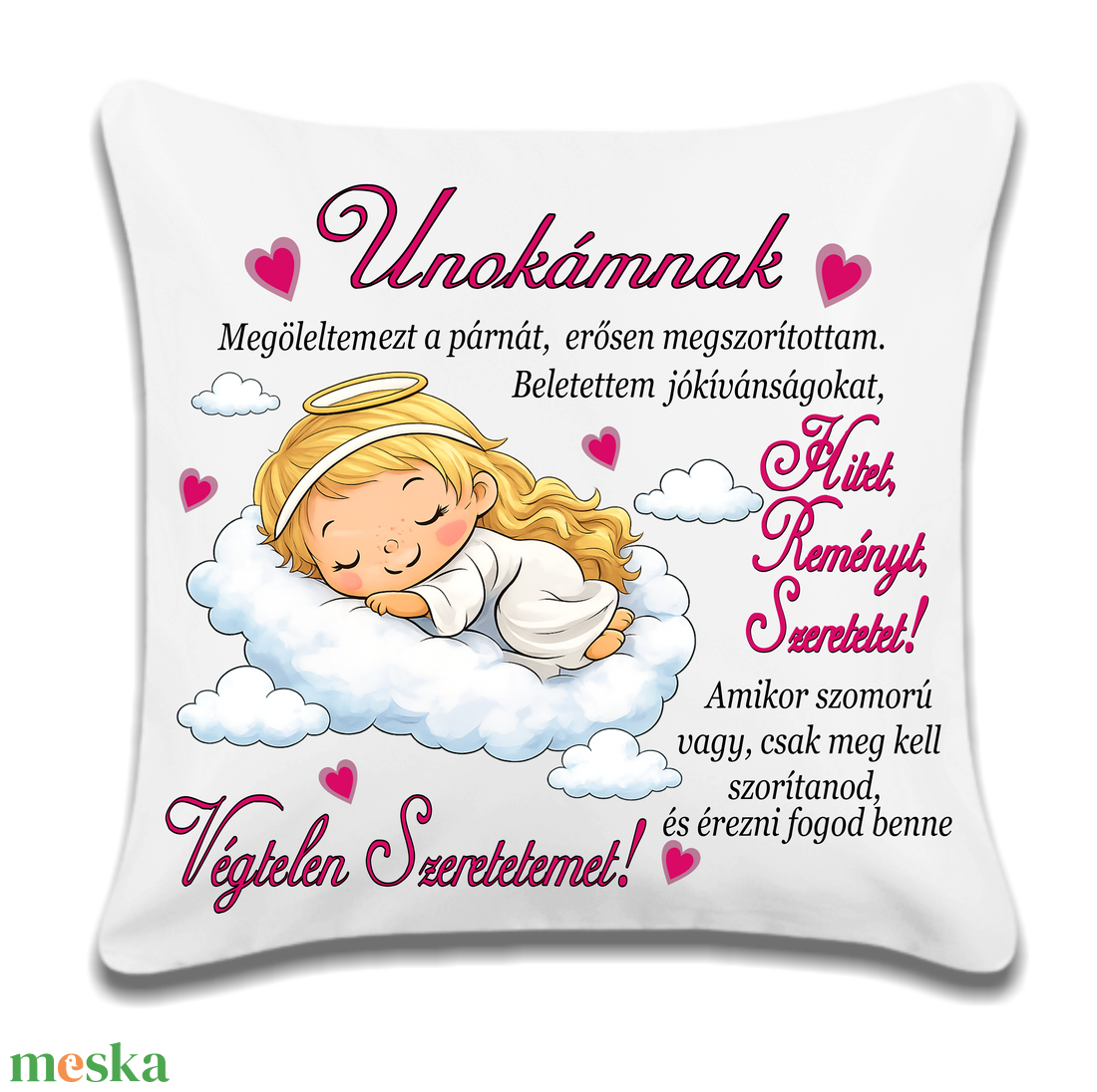 Egyedi párna kislány unokának - baba - mama - babaszoba-dekoráció - gyerek díszpárna - Meska.hu