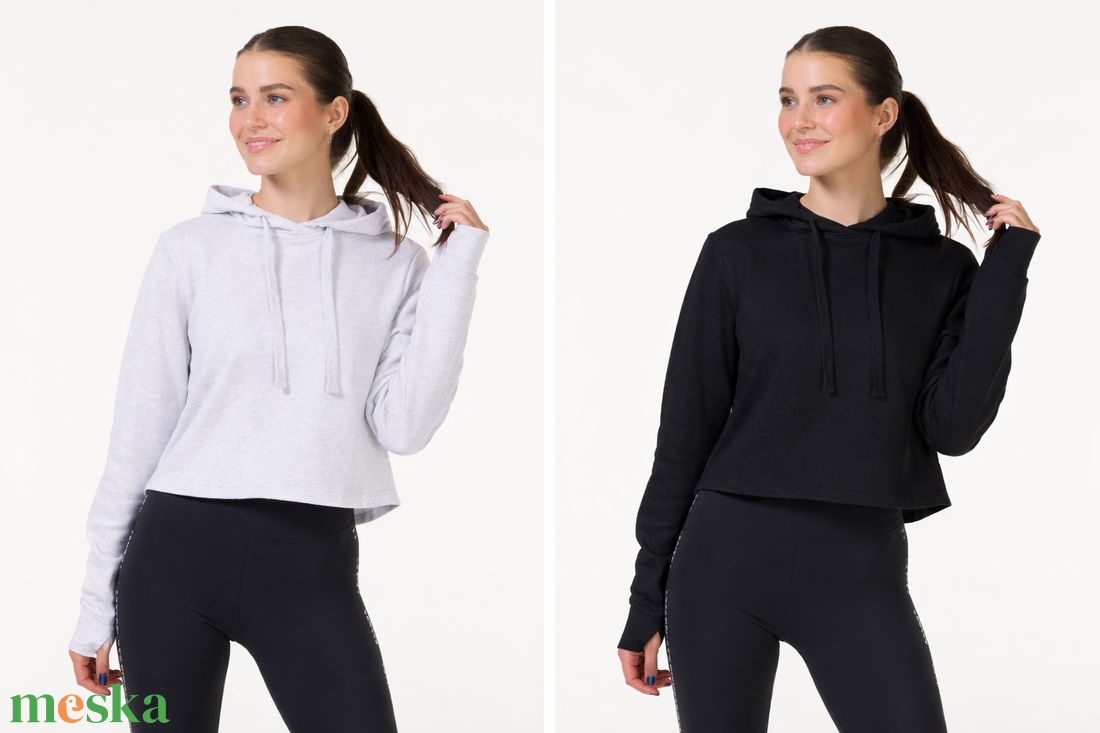 Különleges női kapucnis pulóver egyedi nyomtatással - ruha & divat - női ruha - póló, felső - Meska.hu