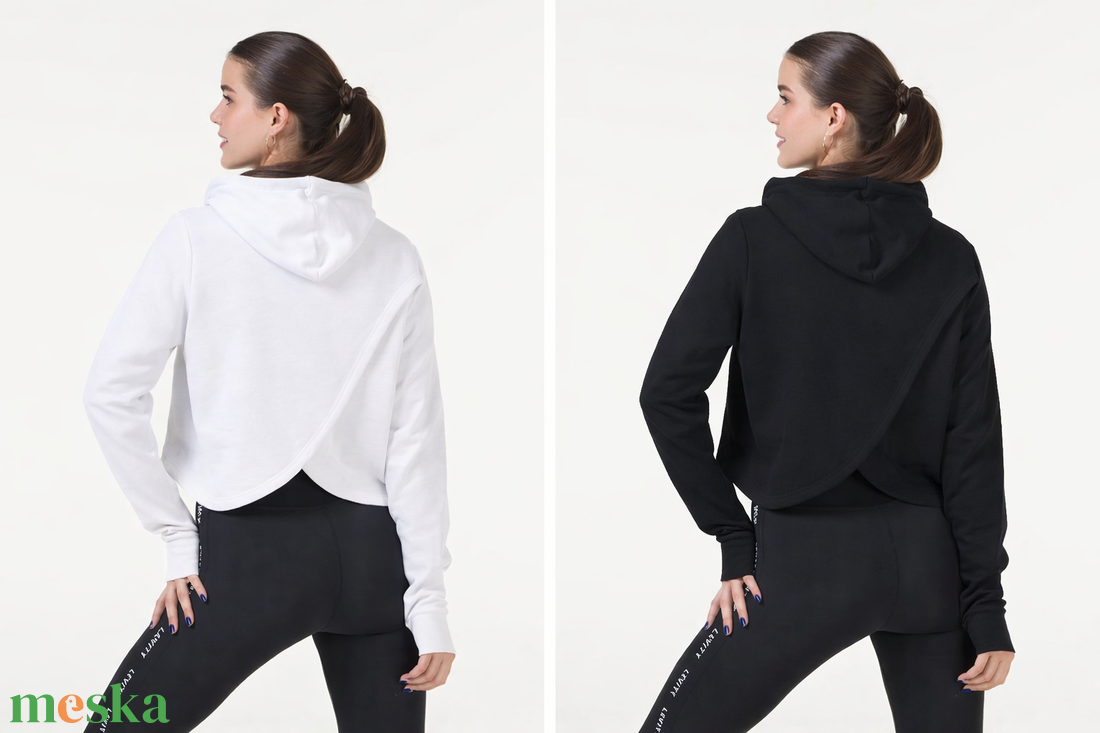 Különleges női kapucnis pulóver egyedi nyomtatással - ruha & divat - női ruha - póló, felső - Meska.hu