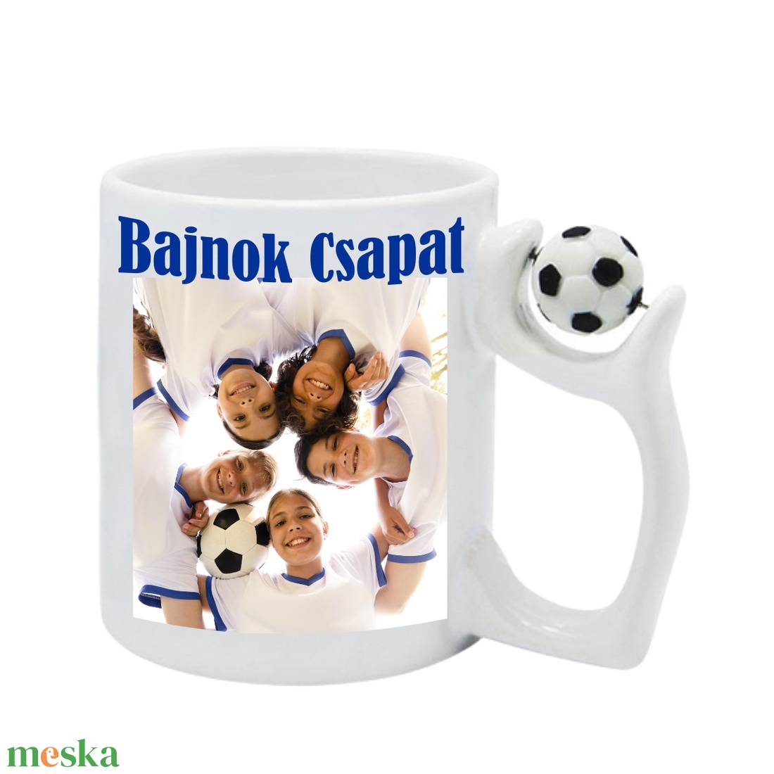Különleges bögre focilabdával - kérhető bármilyen felirattal, képpel, logóval - otthon & életmód - konyhafelszerelés, tálalás - tálalás - bögre & csésze - Meska.hu