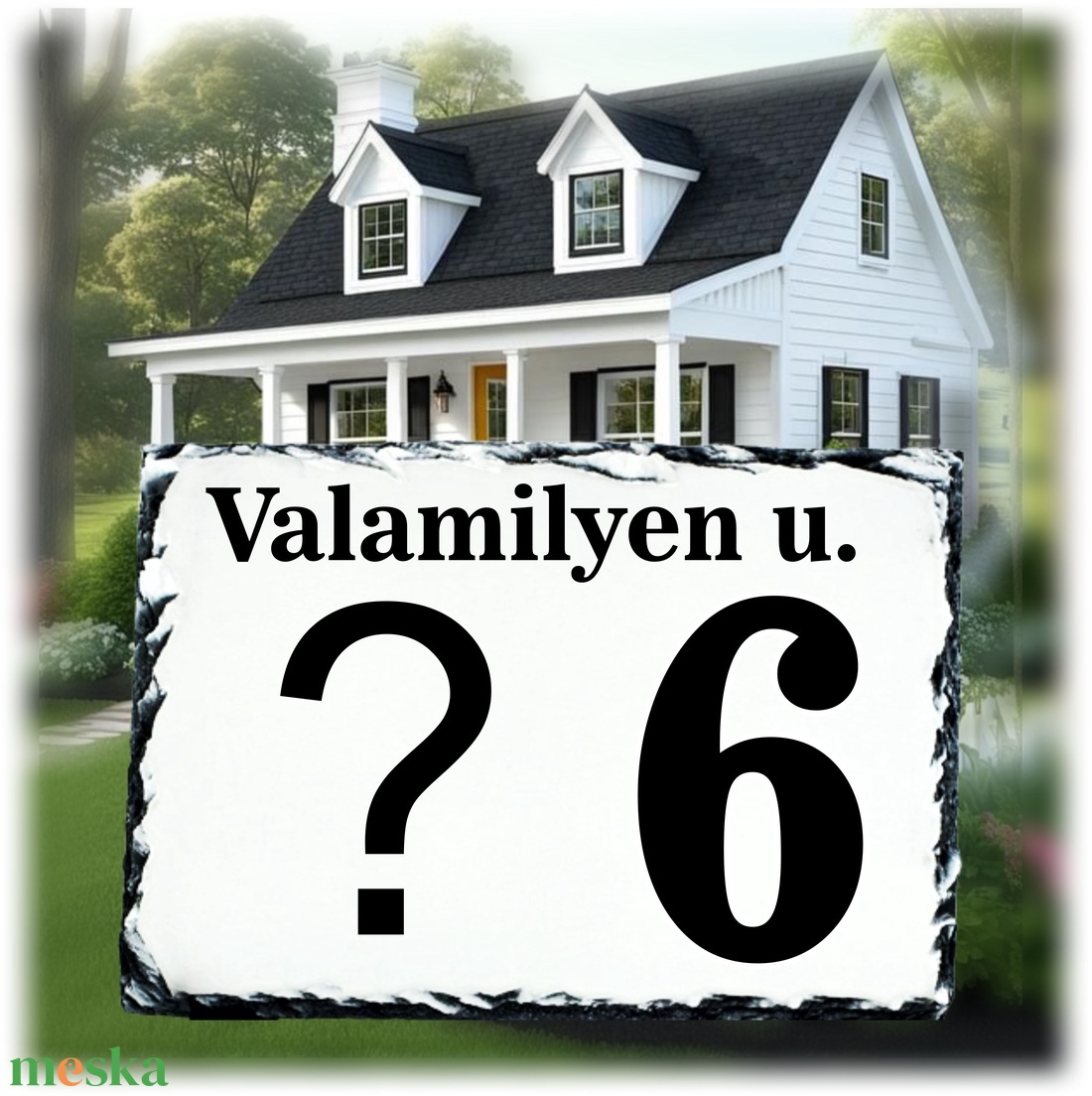 Házszám tábla egyedi tervezéssel, bármilyen mintával - otthon & életmód - ház & kert - házszám - Meska.hu