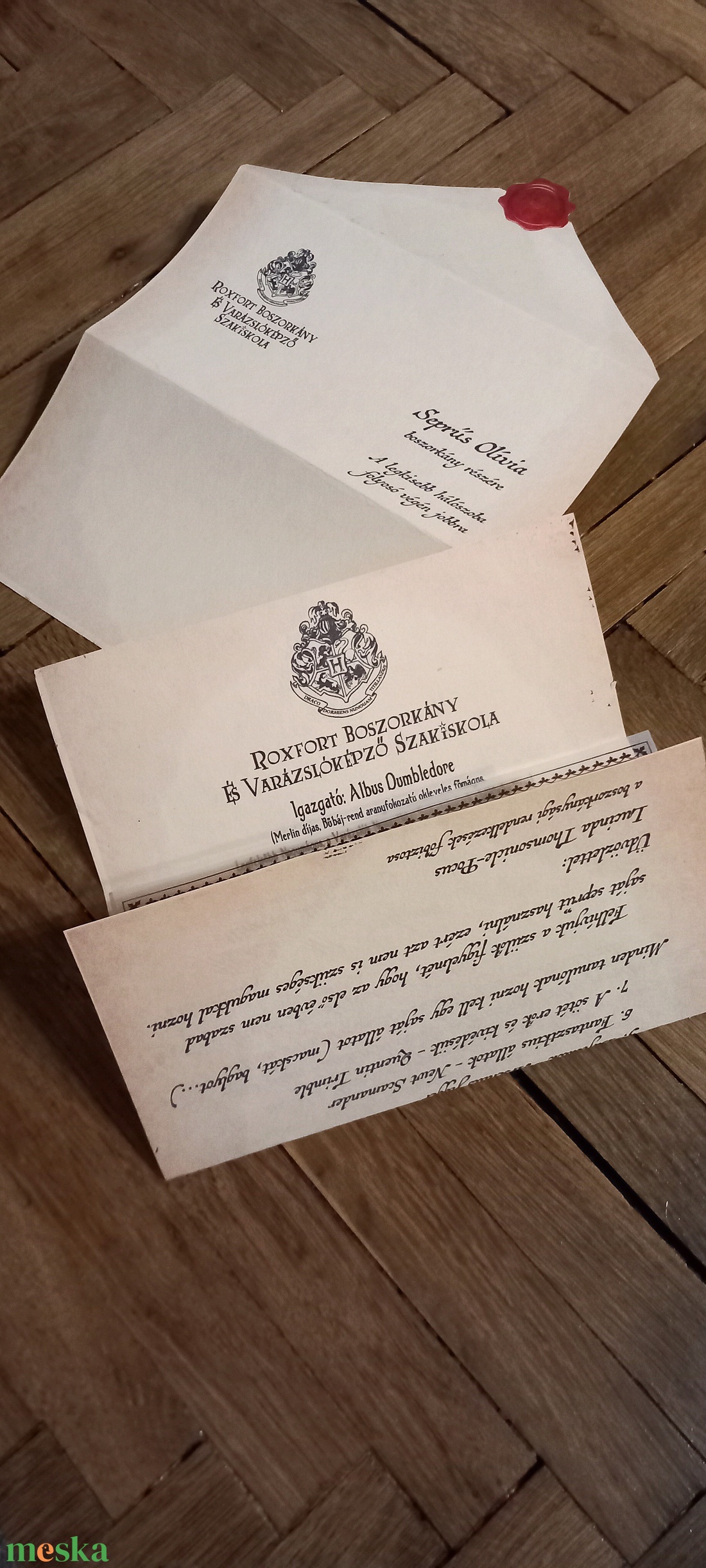 Névre szóló Roxforti levél !!!  - művészet - grafika & illusztráció - egyéb rajzok - Meska.hu