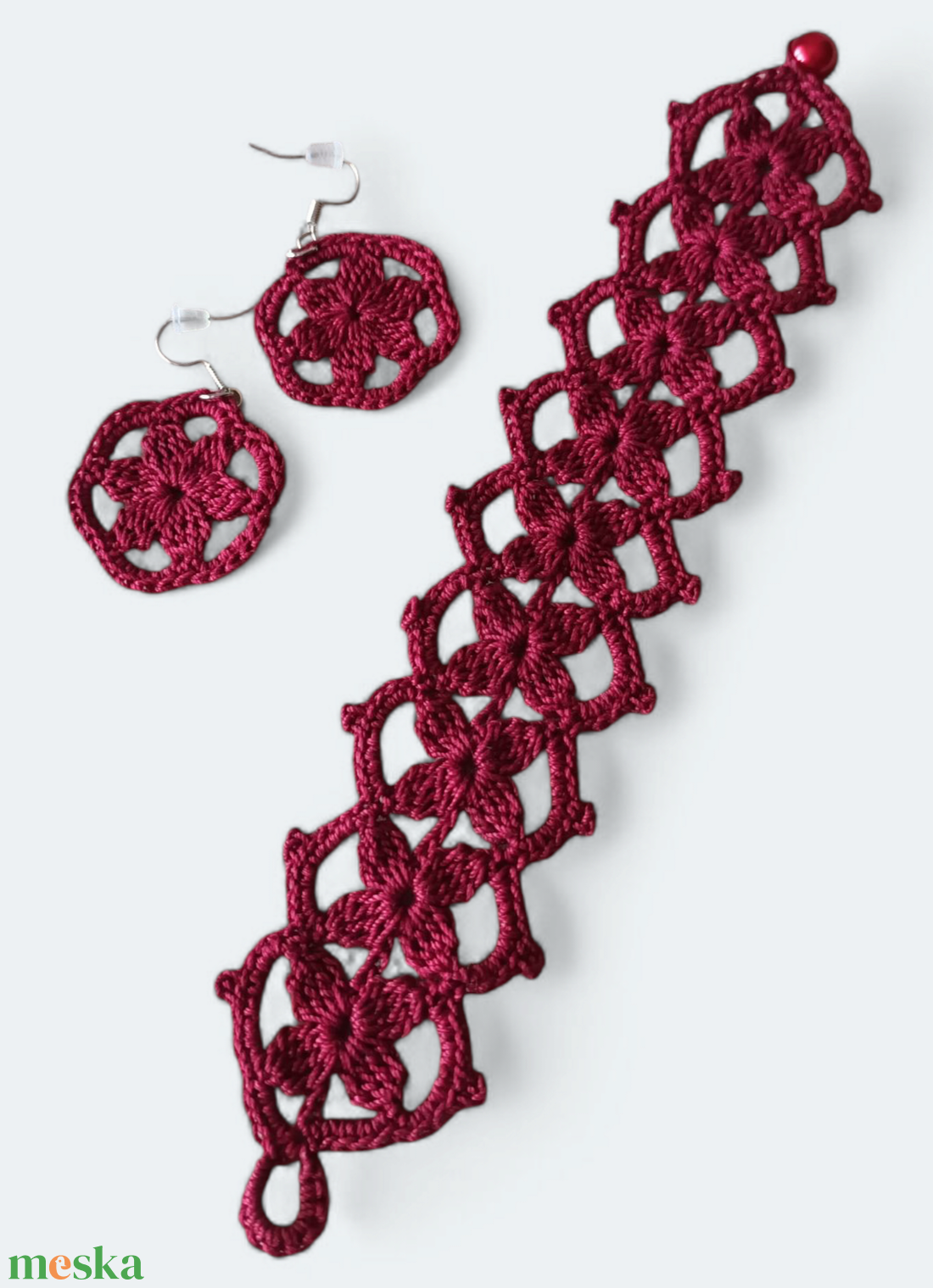 Ékszerszett bordó  - ékszer - ékszerszett - Meska.hu