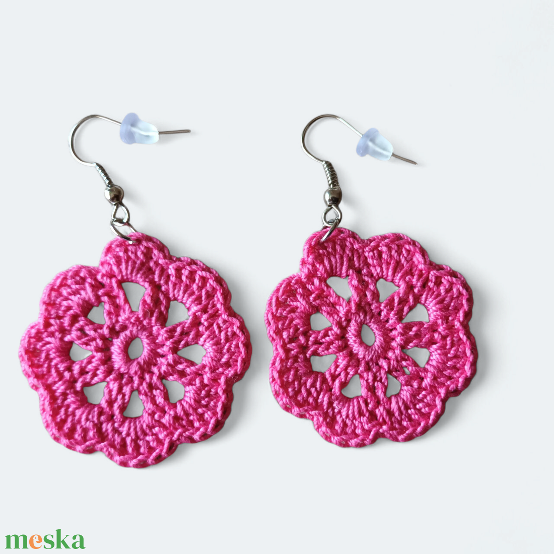 Csipkerózsa fülbevaló pink - ékszer - fülbevaló - lógó fülbevaló - Meska.hu Csipkerózsa fülbevaló pink - ékszer - fülbevaló - lógó fülbevaló - Meska.hu