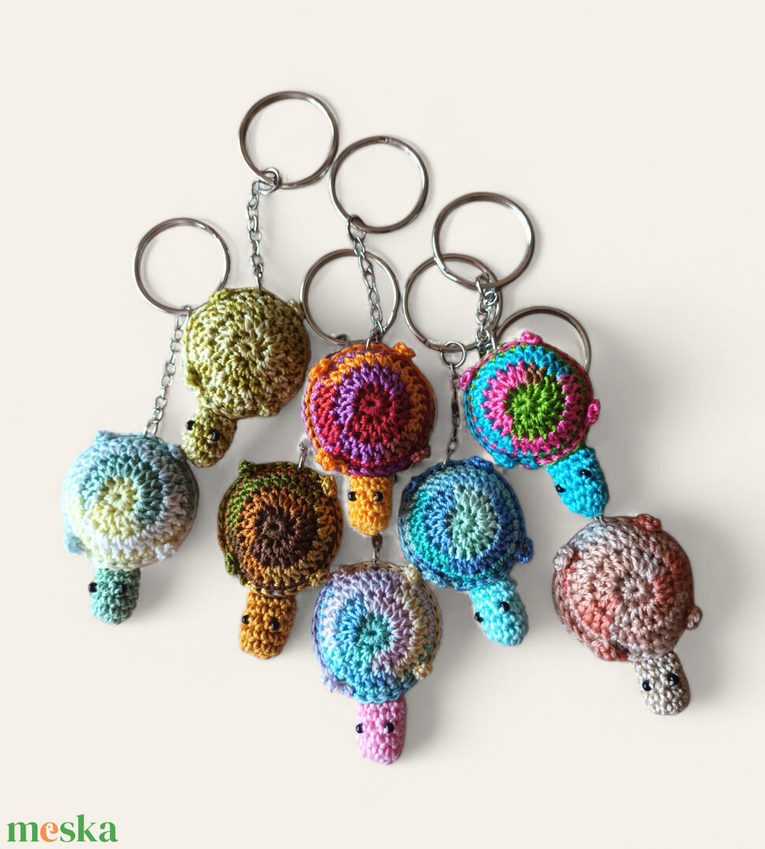 teknős kulcstartó türkiz színváltós  - táska & tok - kulcstartó & táskadísz - kulcstartó - Meska.hu