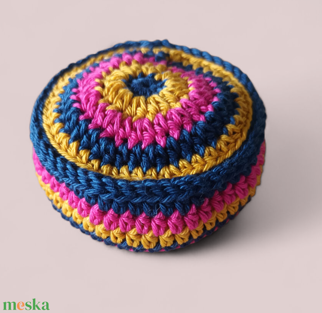 Footbag/Babzsák kék-sárga-pink - játék & sport - sport és kikapcsolódás - labdajátékok - Meska.hu