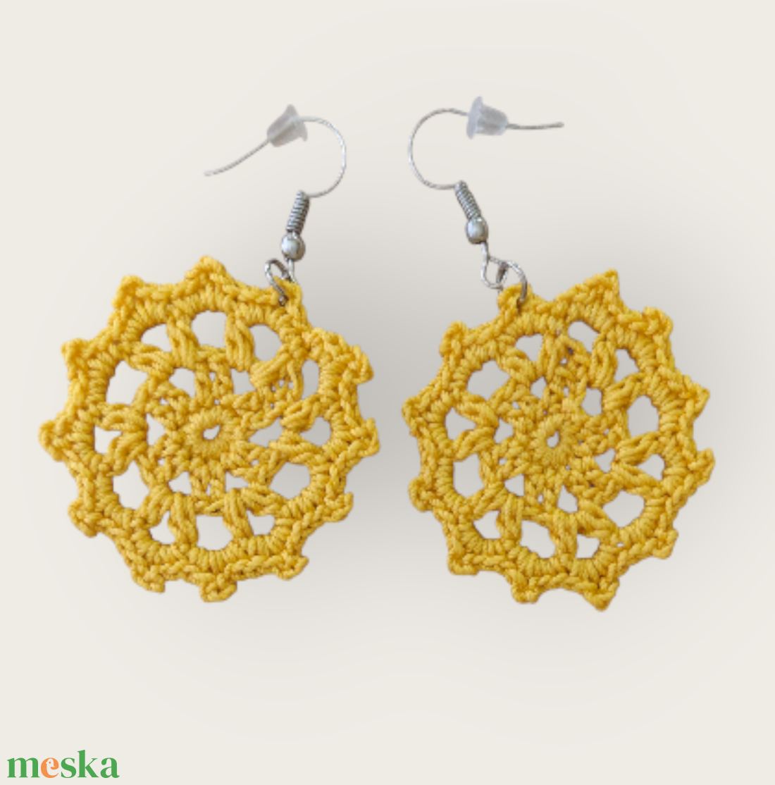 Kristály fülbevaló sárga  - ékszer - fülbevaló - lógó fülbevaló - Meska.hu