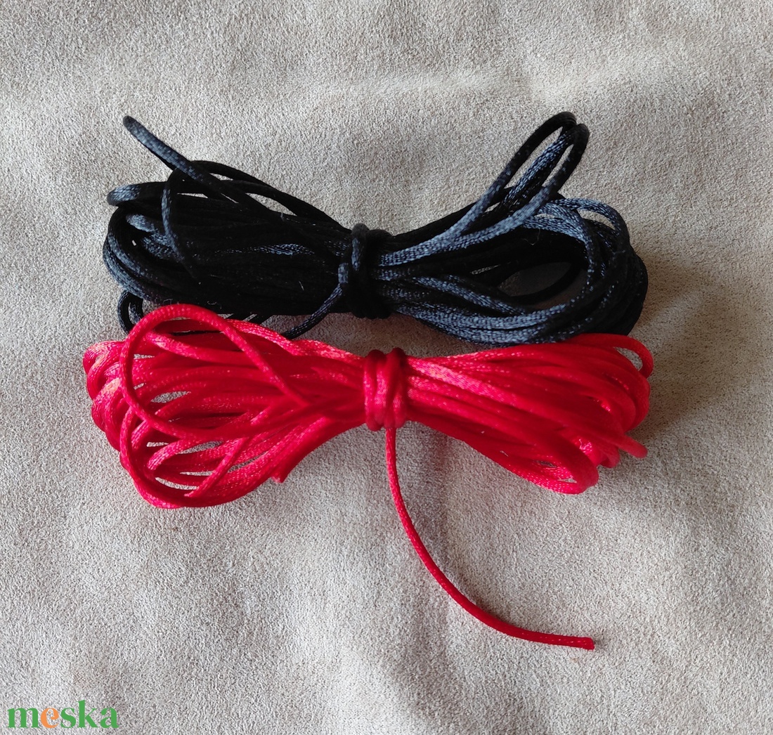 Selyemzsinór csomag fekete,piros  - diy (csináld magad) - egységcsomag - Meska.hu