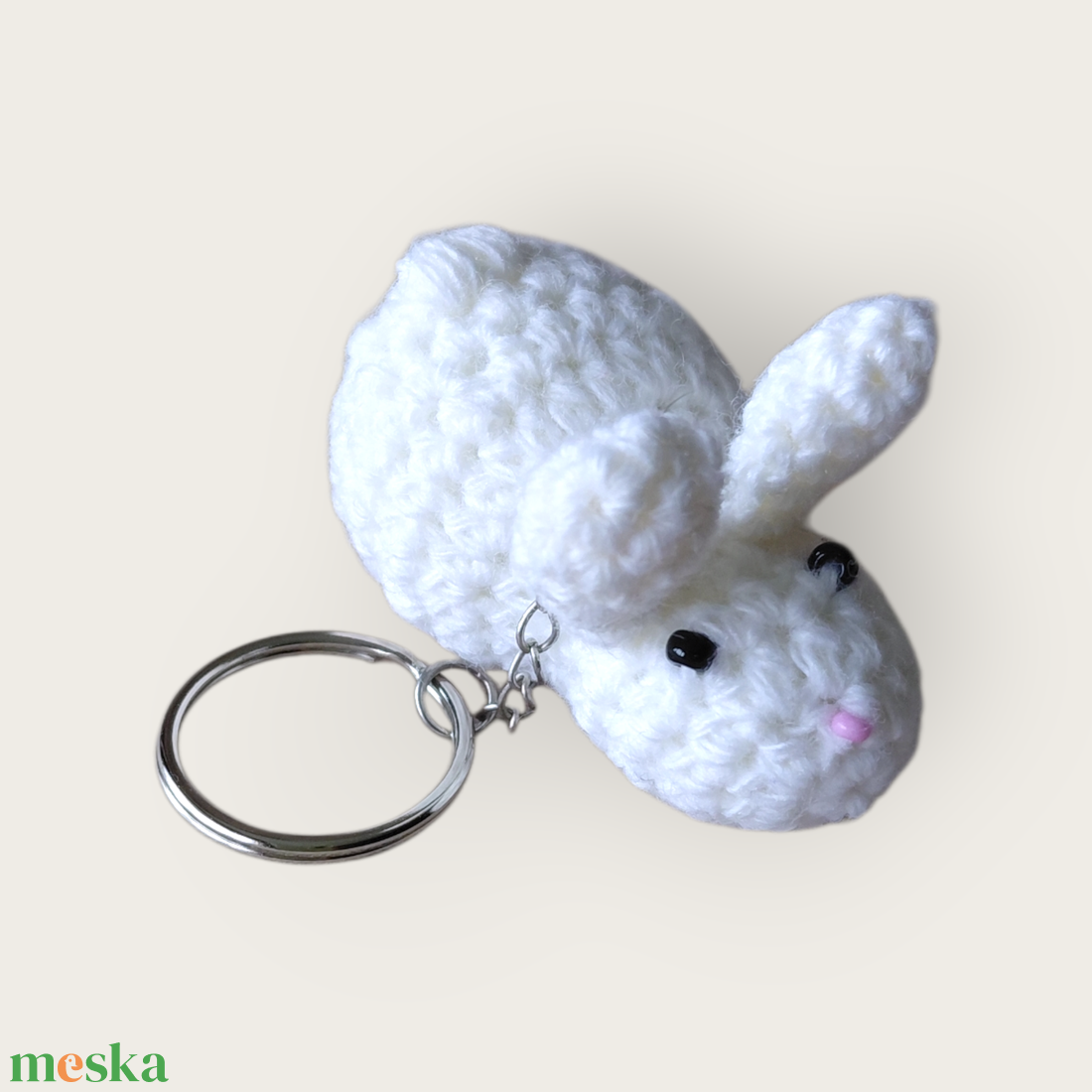 Nyuszis kulcstartó  - táska & tok - kulcstartó & táskadísz - táskaakasztó - Meska.hu