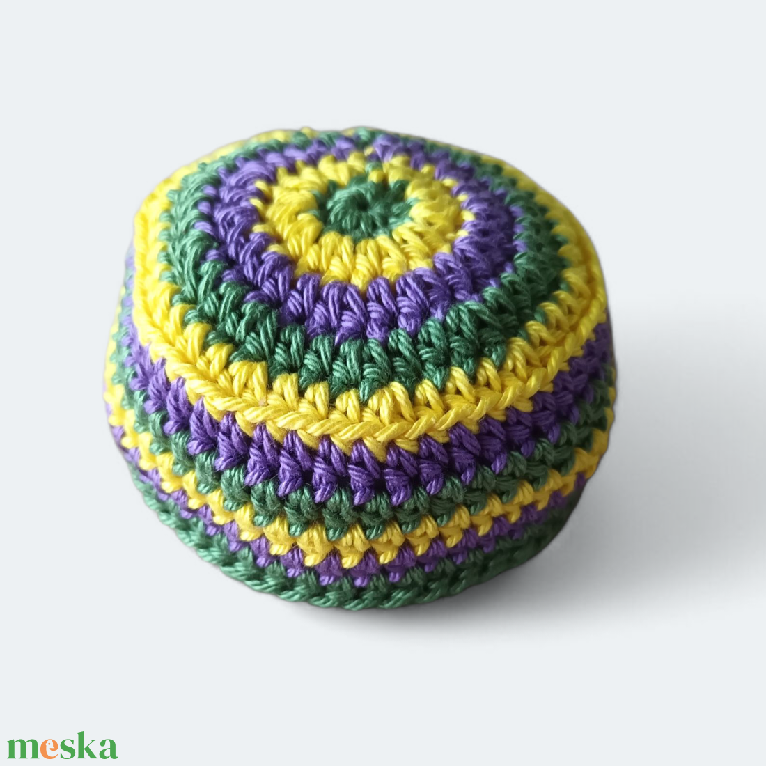 Footbag/Babzsák lila-zöld-sárga - játék & sport - sport és kikapcsolódás - labdajátékok - Meska.hu