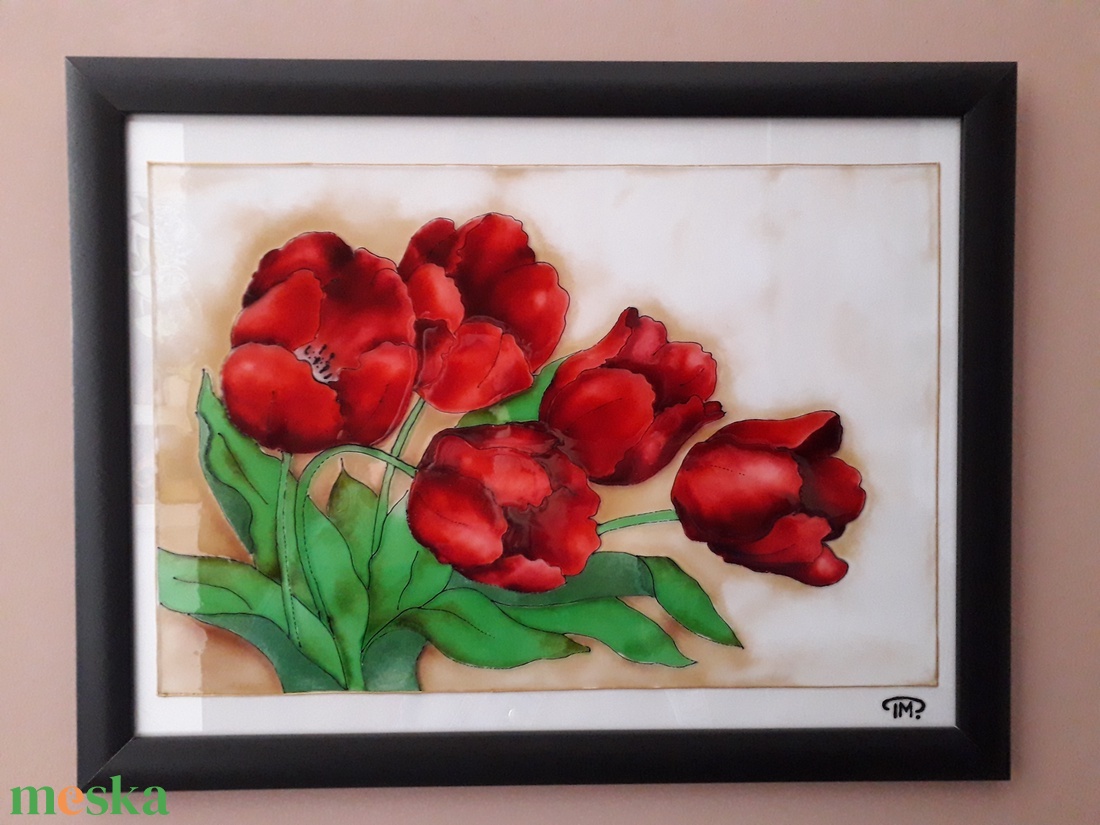 Tulipánok - művészet - festmény - üvegfestmény - Meska.hu Tulipánok - művészet - festmény - üvegfestmény - Meska.hu