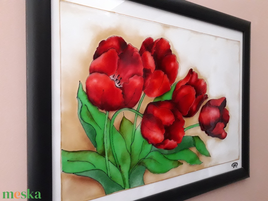 Tulipánok - művészet - festmény - üvegfestmény - Meska.hu Tulipánok - művészet - festmény - üvegfestmény - Meska.hu