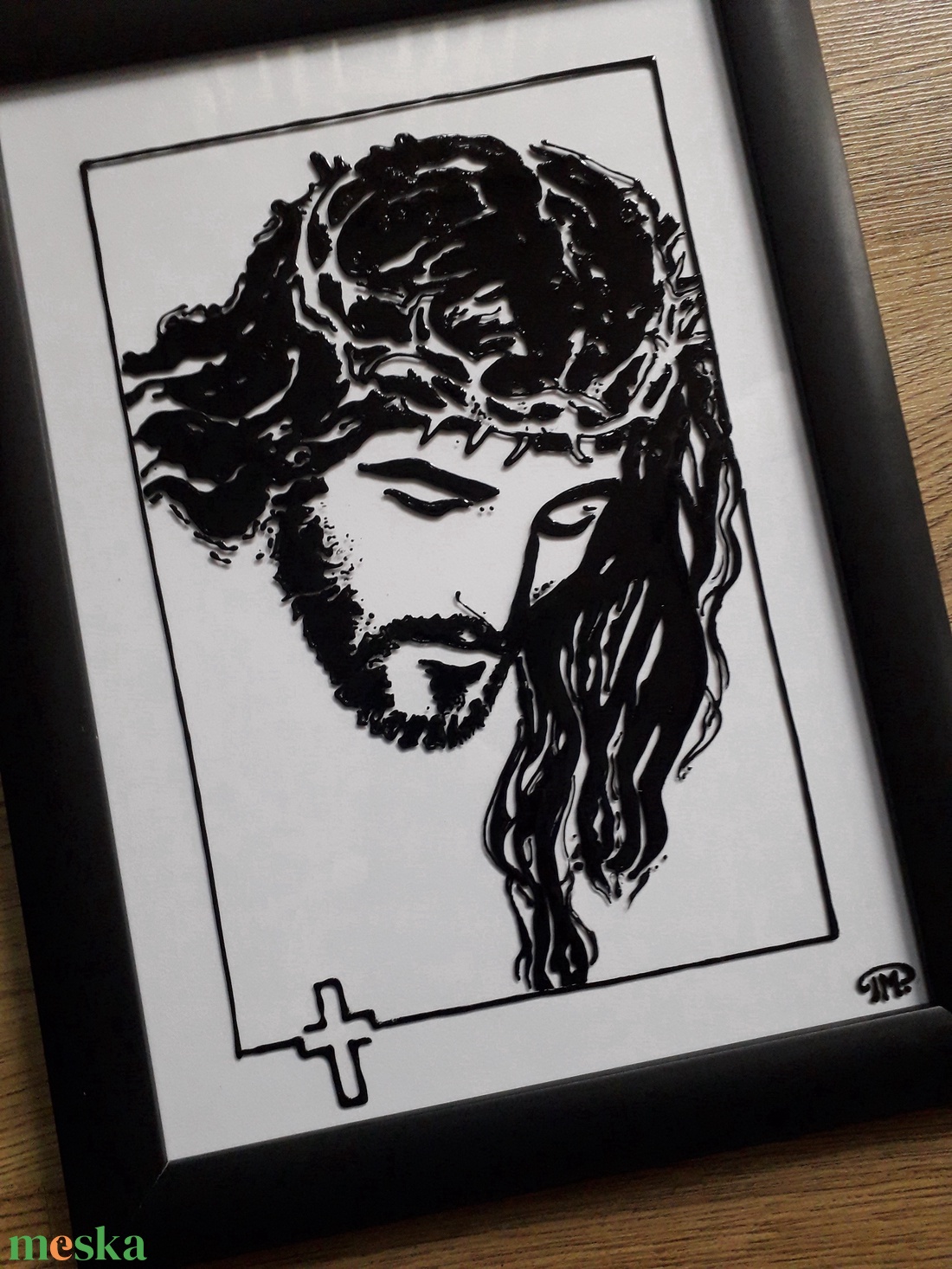 Jézus  - művészet - festmény - üvegfestmény - Meska.hu