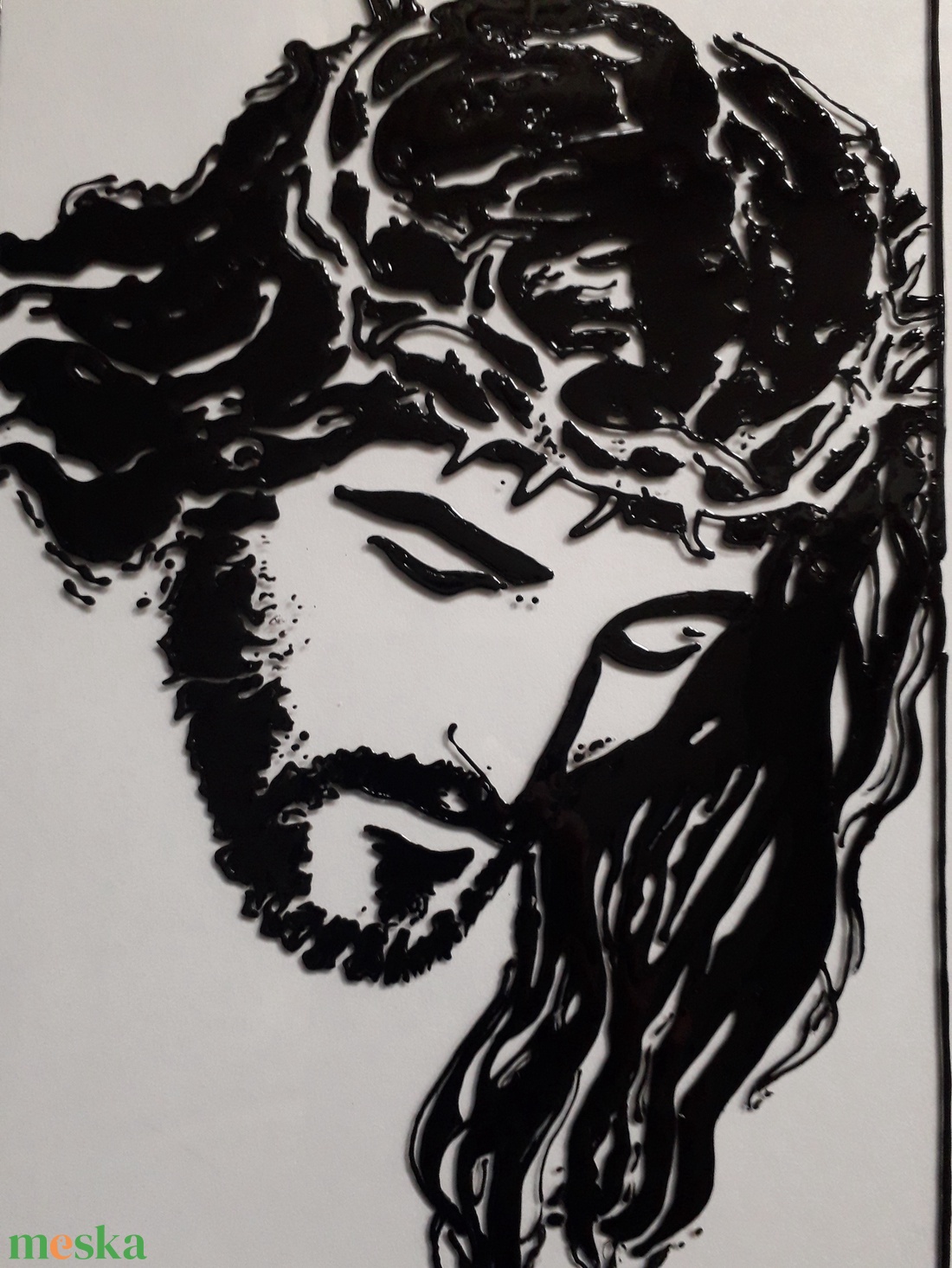 Jézus  - művészet - festmény - üvegfestmény - Meska.hu