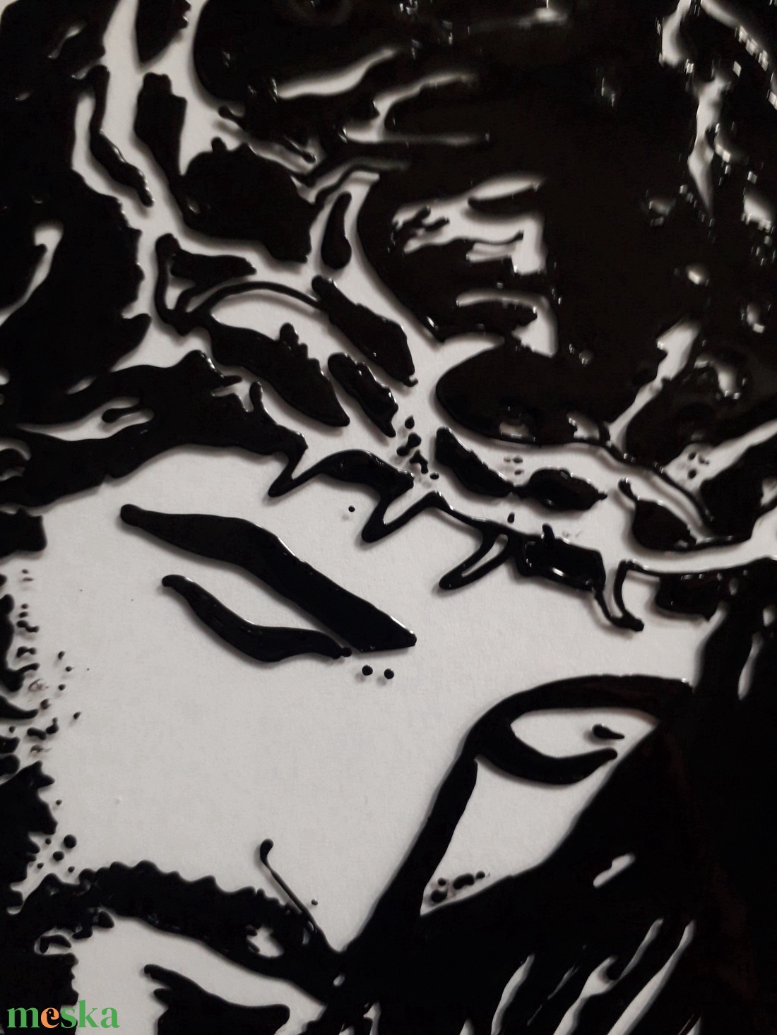 Jézus  - művészet - festmény - üvegfestmény - Meska.hu